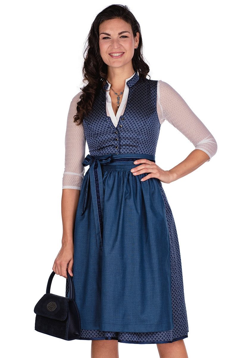 SPIETH & WENSKY Dirndl Midi Dirndl 2tlg. - BAMBI - tinte/jeans mehr