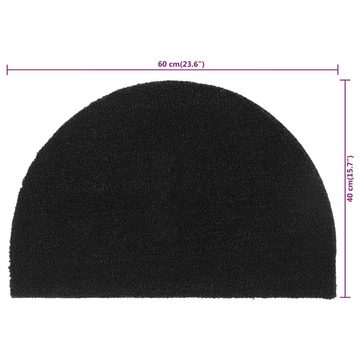 Fußmatte Fußmatte Schwarz Halbrund 40x60 cm Kokosfaser Getuftet Abtreter Fuß Sc, vidaXL, Rechteck, Höhe: 0 mm