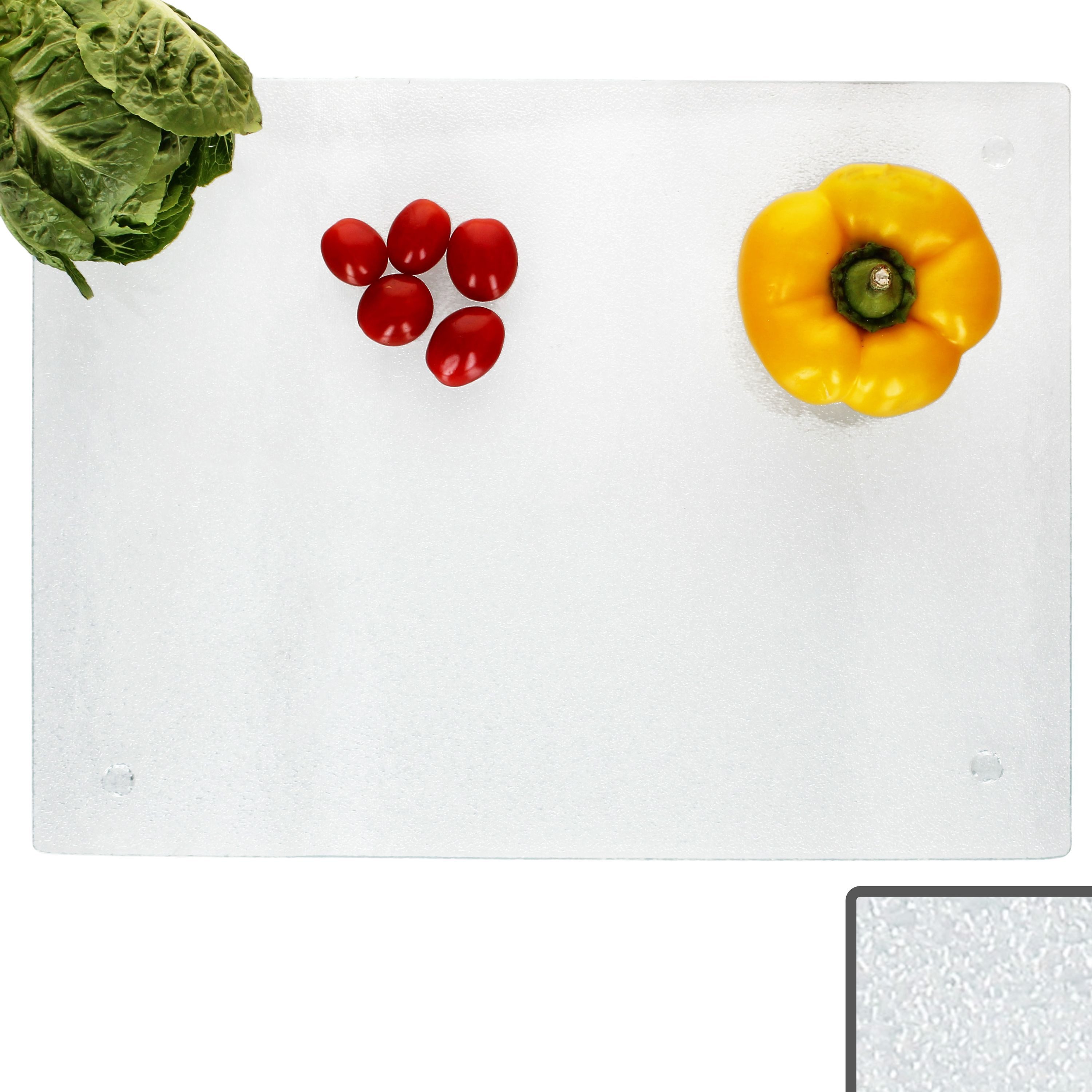 MamboCat Schneidebrett MamboCat GISI Glas-Schneidebrett 40x30 cm strukturiert Servierplatte