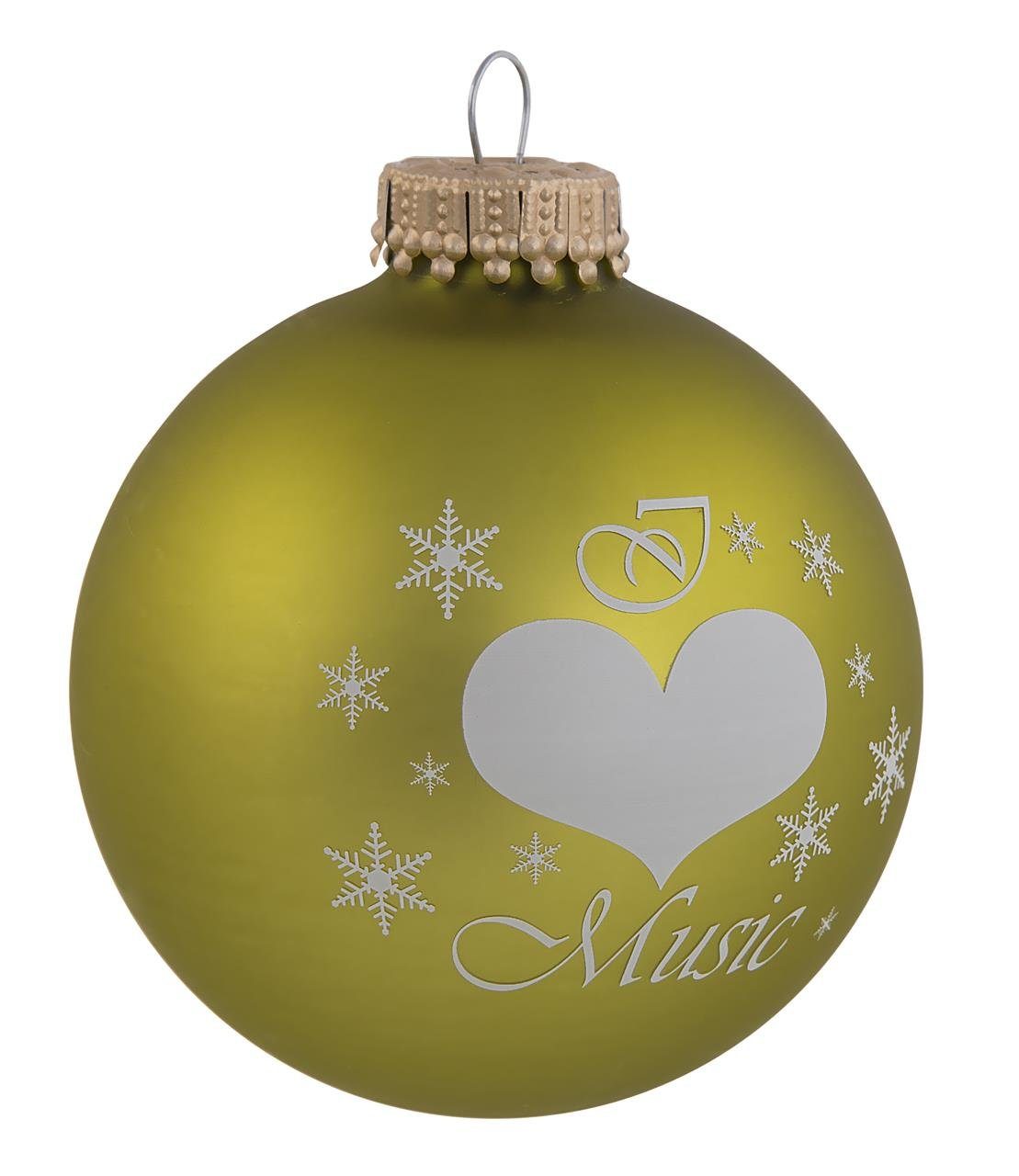 mugesh Weihnachtsbaumkugel Weihnachtskugel Love Music, für Musiker kiwi | Weihnachtskugeln