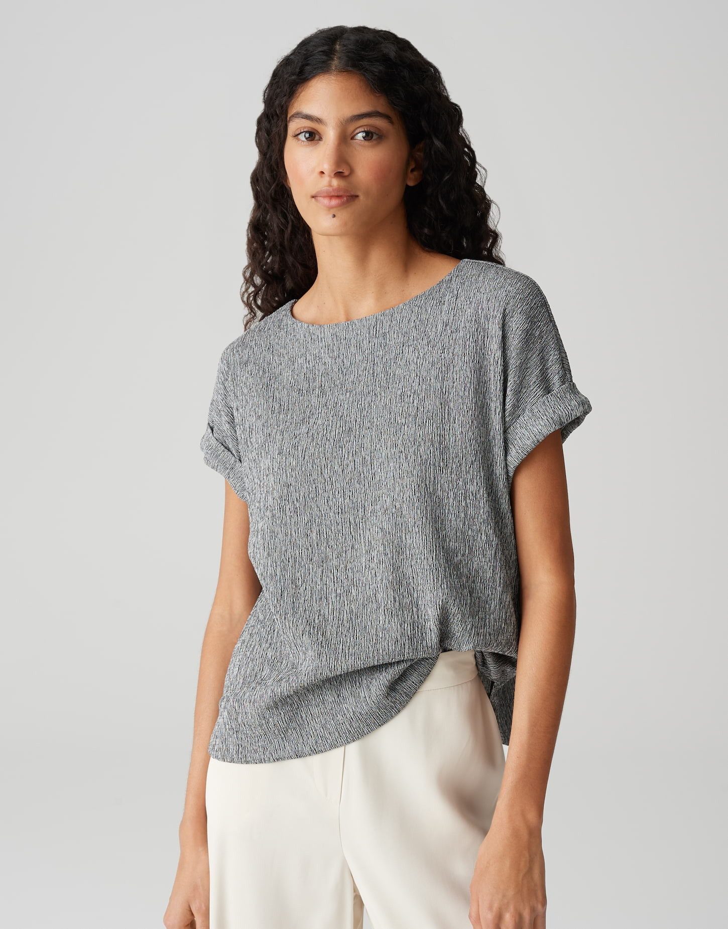 OPUS Kurzarmshirt SIEKO Regular in melierter günstig online kaufen