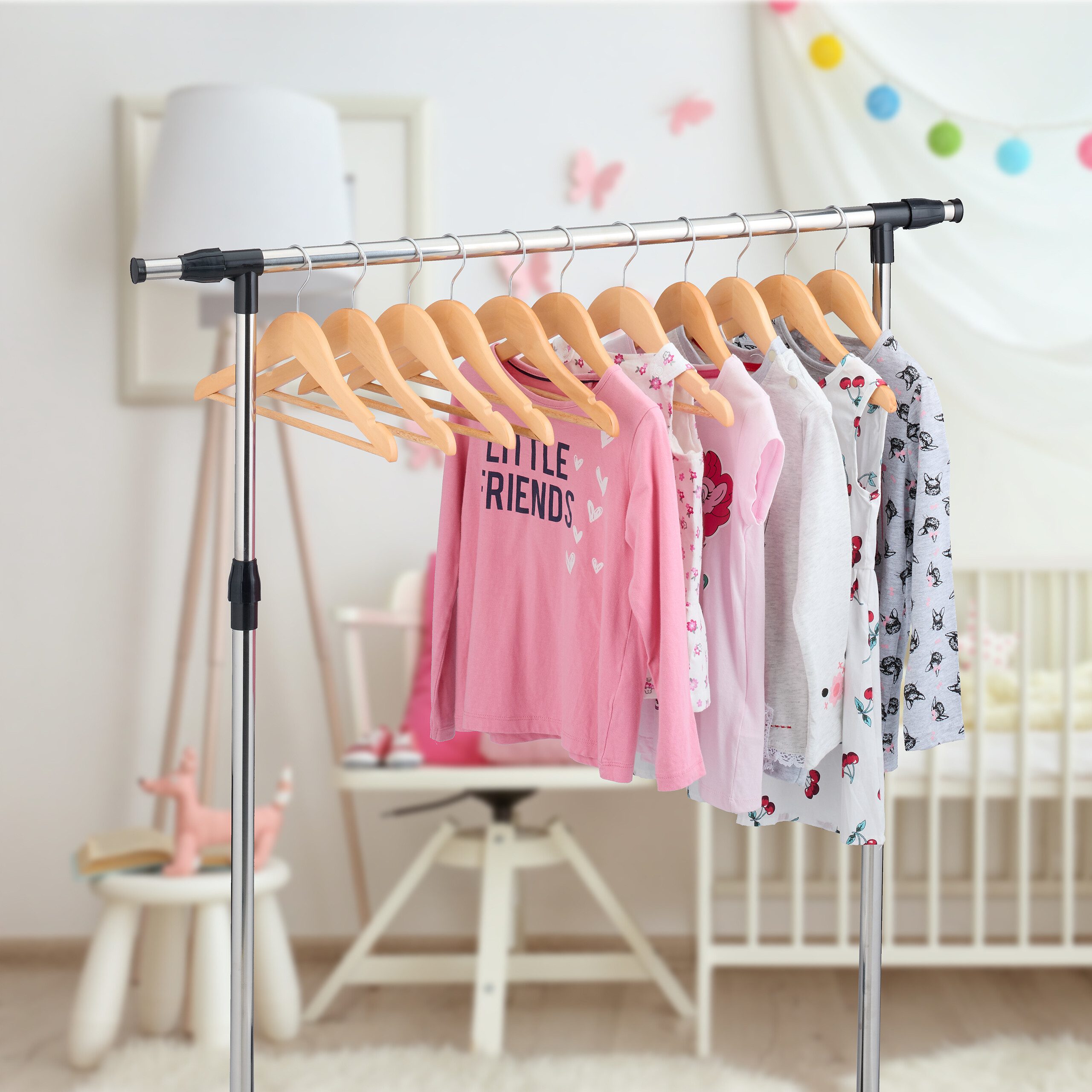 relaxdays Kleiderbügel Kinderkleiderbügel aus Holz im günstig online kaufen