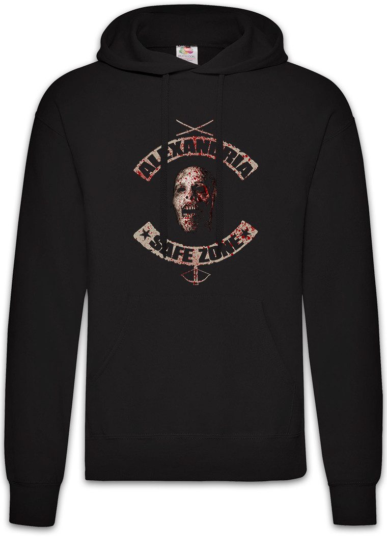 Urban Backwoods Hoodie Alexandria Safe Zone Herren Hoodie The City Sign Walking Town Stadt (1-tlg) Dead Symbol Logo Dead