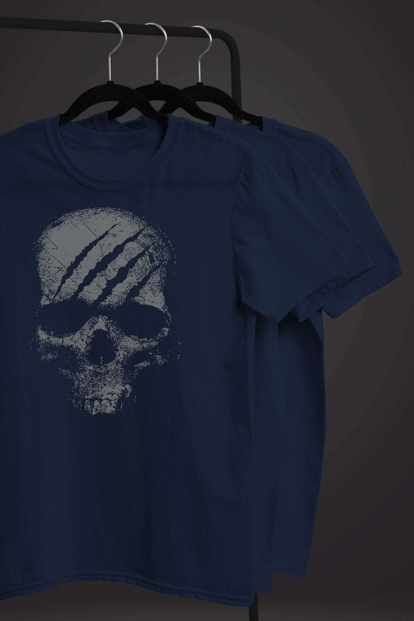 Neverless Print-Shirt Herren T-Shirt Totenkopf Skull Totenschädel Skelett Print Aufdruck mit Print – Bild 3 von 5
