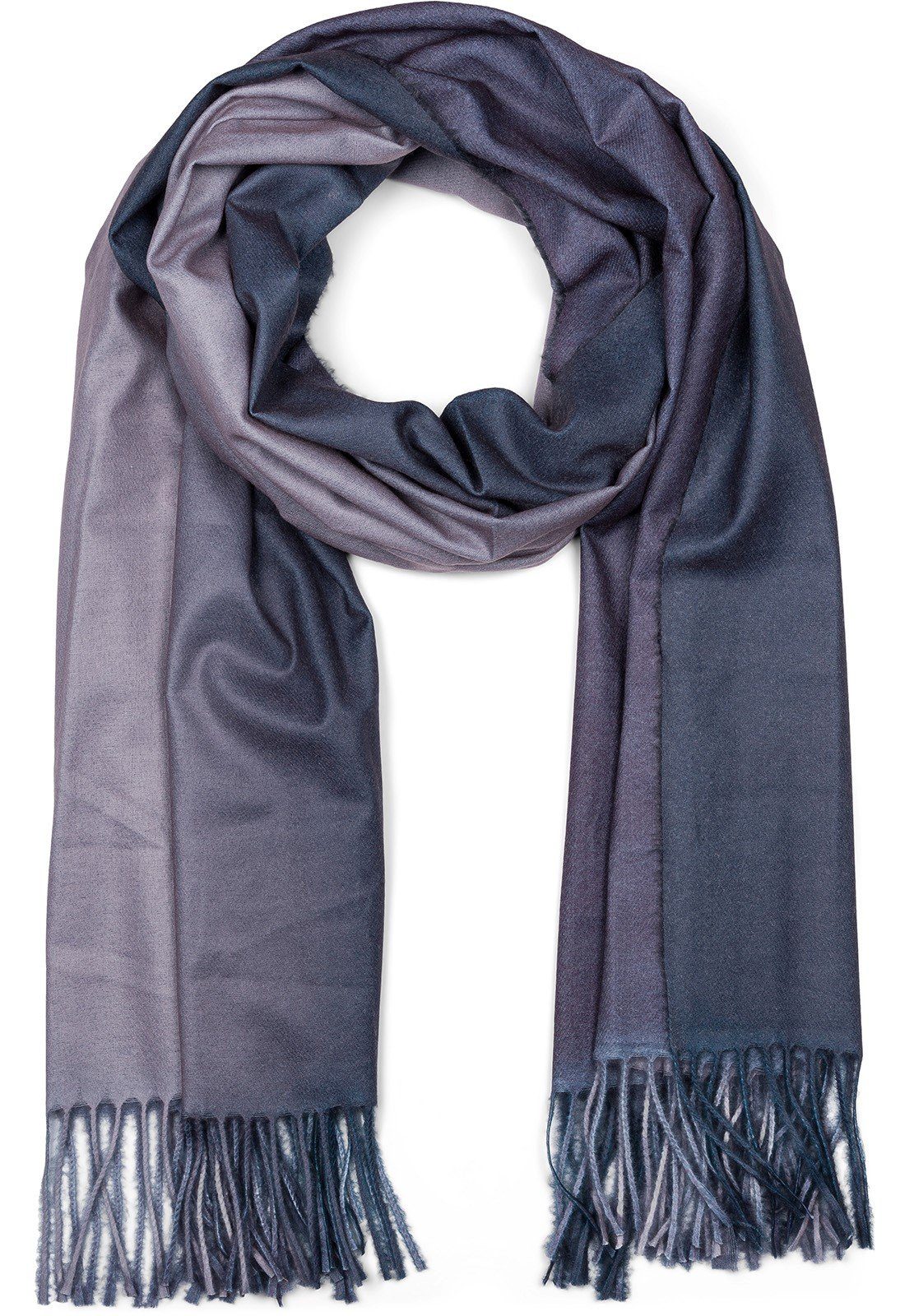 styleBREAKER Modeschal Schal mit 2-Farbigem Farbverlauf, günstig online kaufen