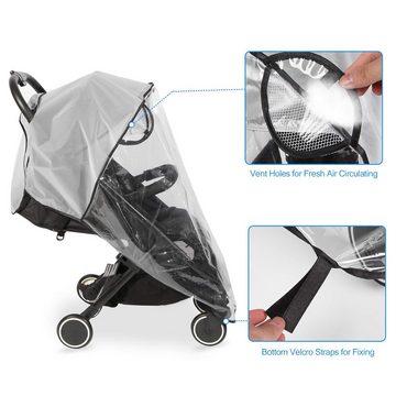 autolock Kinderwagen-Regenschutzhülle Regenschutz Regenverdeck für Buggy & Sportwagen mit Fenster (1-St)