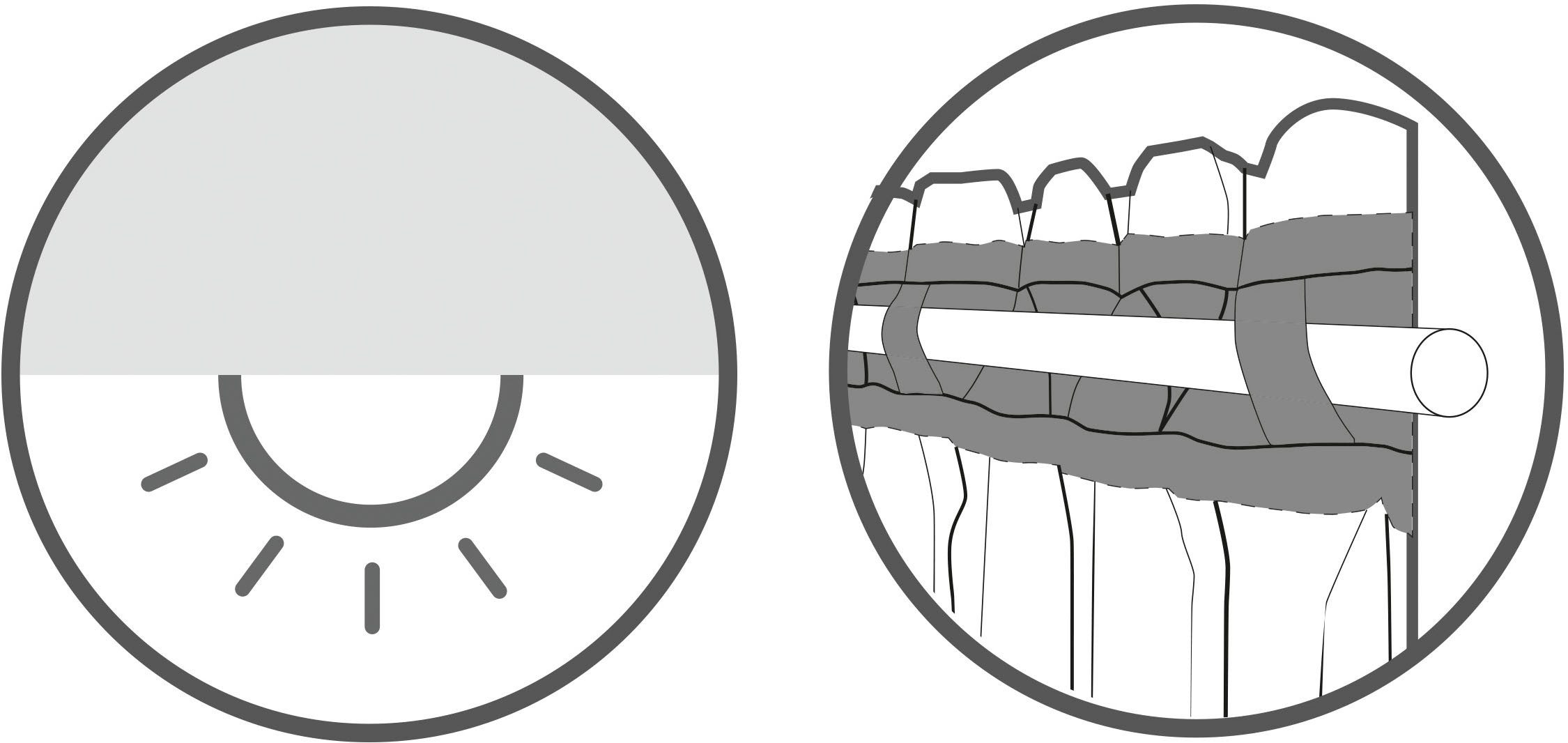 Sehlbach Gardine Schal Blockstreifen (1 St), Schlaufen, blickdicht, mit Gardinenband und verdeckten Schlaufen
