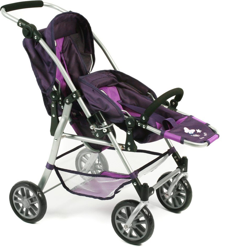 CHIC2000 Puppen-Zwillingsbuggy Twinny, Pflaume, mit schwenkbaren Vorderräde günstig online kaufen
