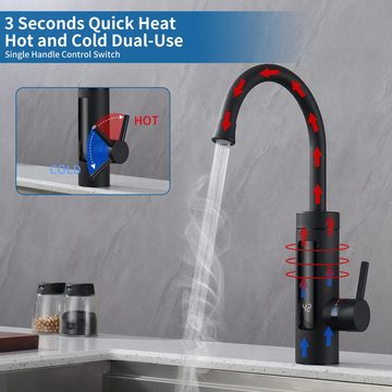 HOMELODY Küchenarmatur Elektrische Durchlauferhitzer, Smart Heater Wasserhahn 360° drehbar (Set) Küchenarmatur