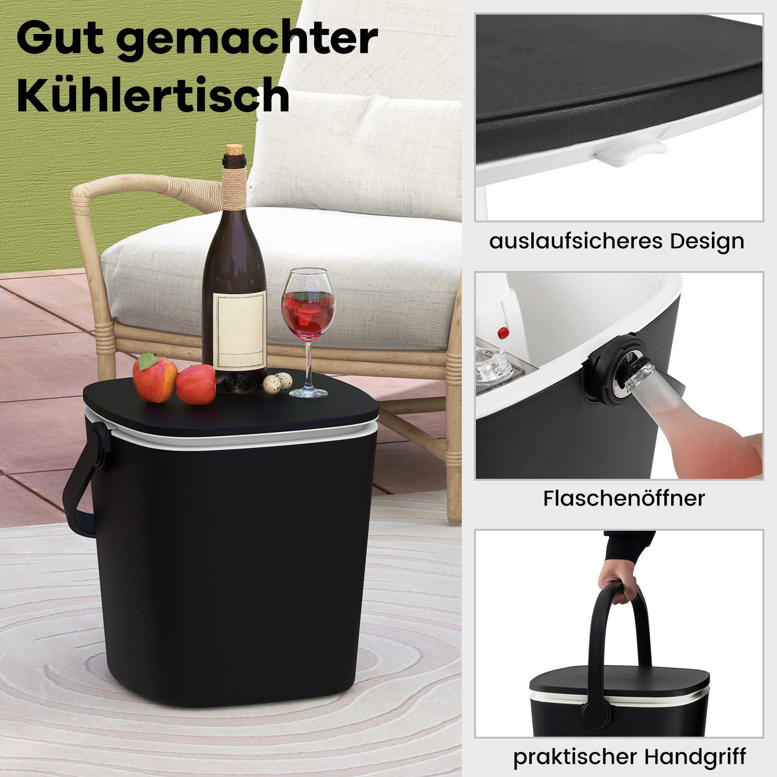 COSTWAY Gartentisch, 3 in 1 Cool günstig online kaufen