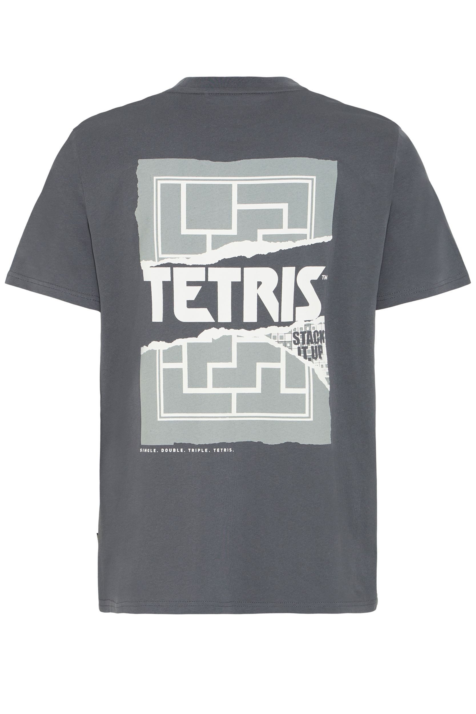 Blend T-Shirt Regular Fit Rundhalsausschnitt Kurzarm Grafisches Printdesign (1-tlg) BHREIDE TETRIS S/S TEE