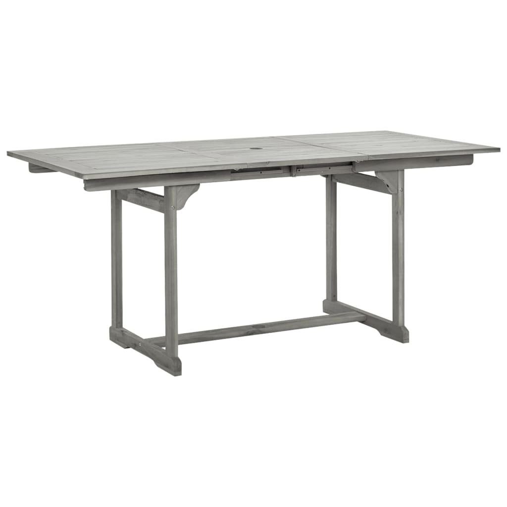 Gartentisch 170 x 80 x 75 cm Garten-Esstisch 120-170x80x75 cm Massivholz Akazie Ho