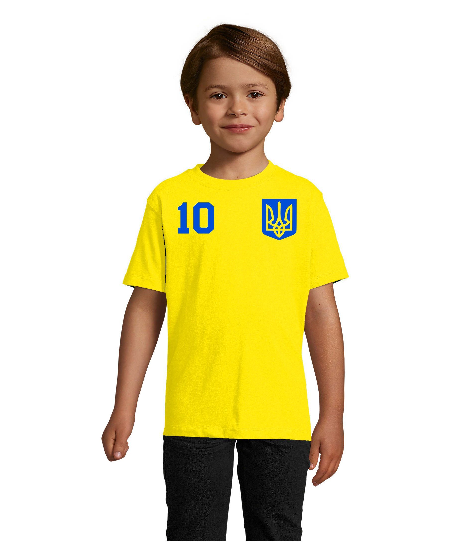 Europa Trikot EM Blondie WM Ukraine Sport Ukraina & Meister T-Shirt Brownie Fußball Kinder