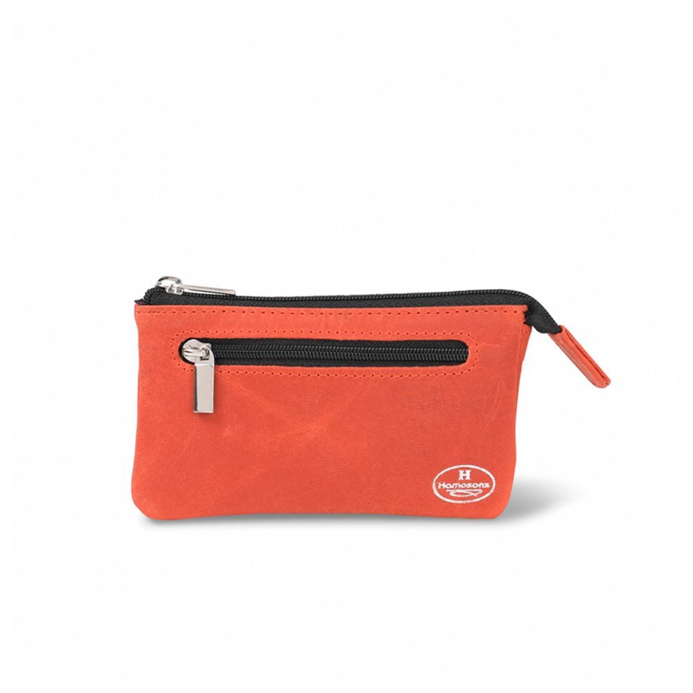 Hamosons Schlüsseltasche Großes Schlüsseletui / Schlüsselmäppchen, Leder, Rot, Hamosons 159