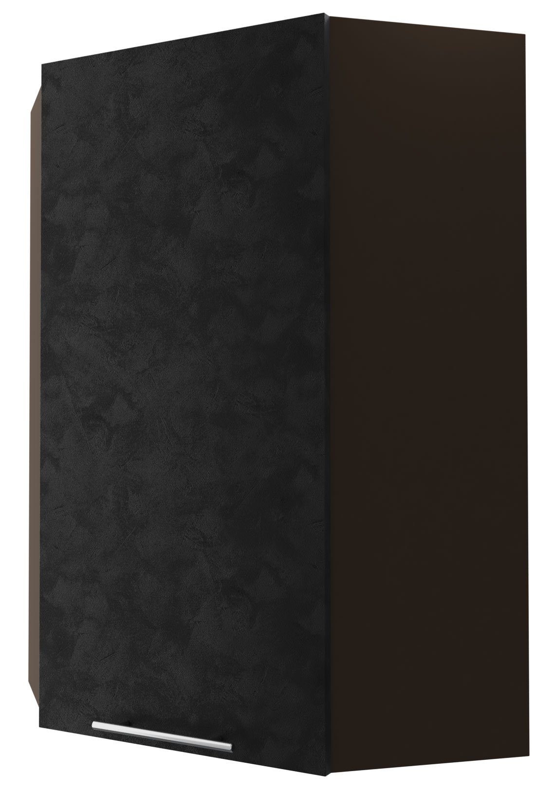 Feldmann-Wohnen (Malmo) black ares wählbar Malmo Korpusfarbe 1-türig und 60cm Klapphängeschrank Front-