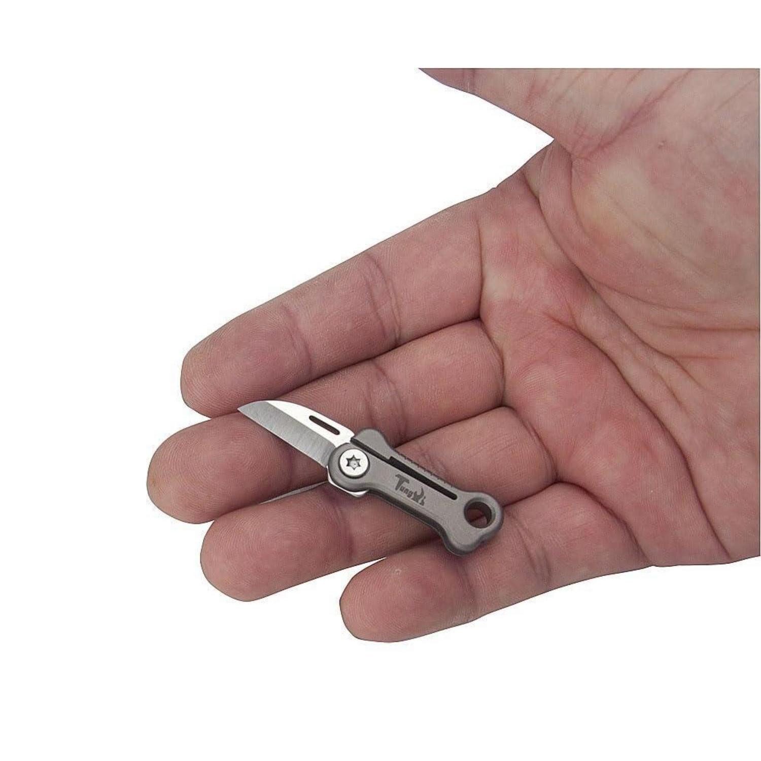 LuxusKollektion Taschenmesser Mini-Taschenmesser Knochenform Titan 0.8" Klinge, (1 St)