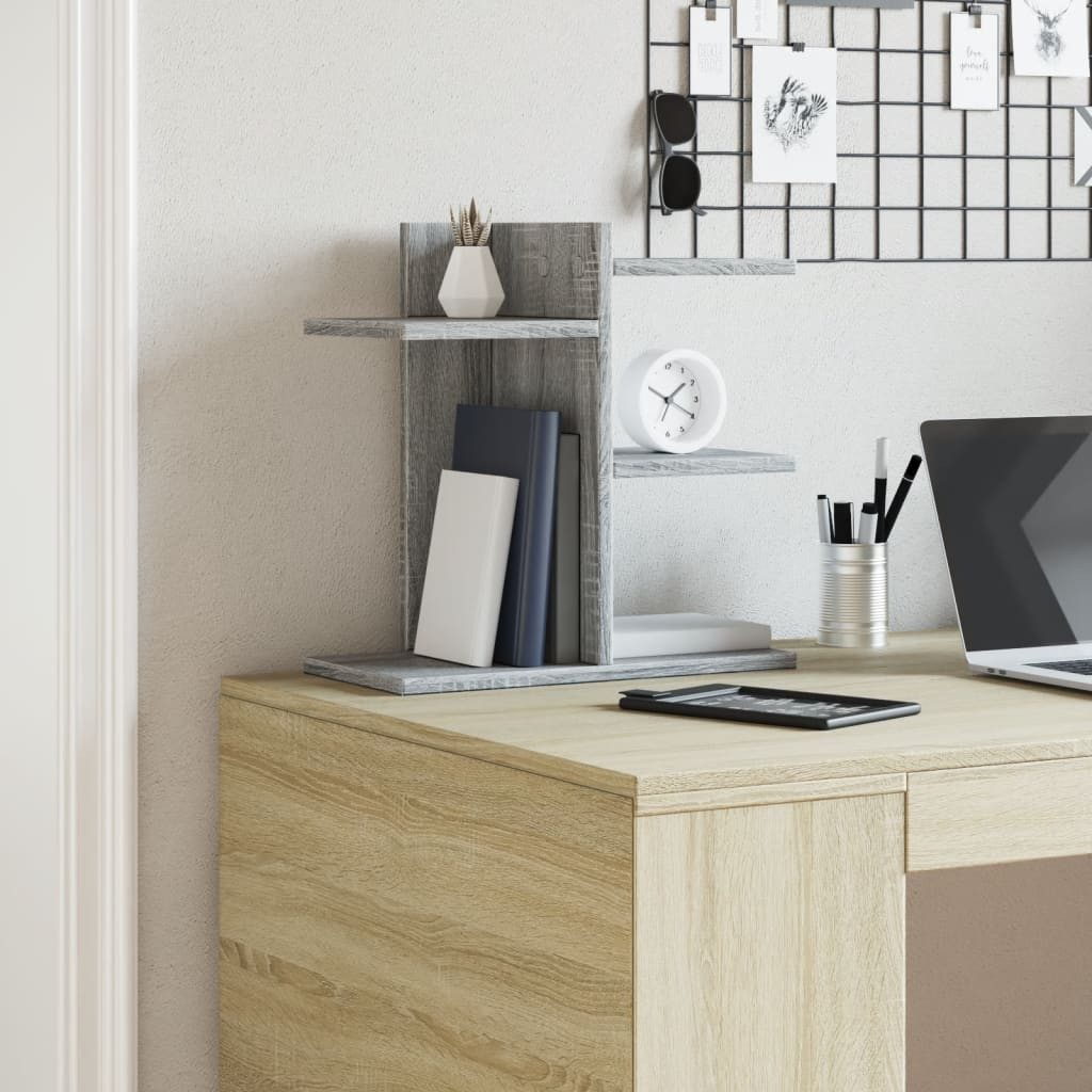 vidaXL Organizer Schreibtisch-Organizer Grau Sonoma 42x21,5x42 cm Holzwerkstoff
