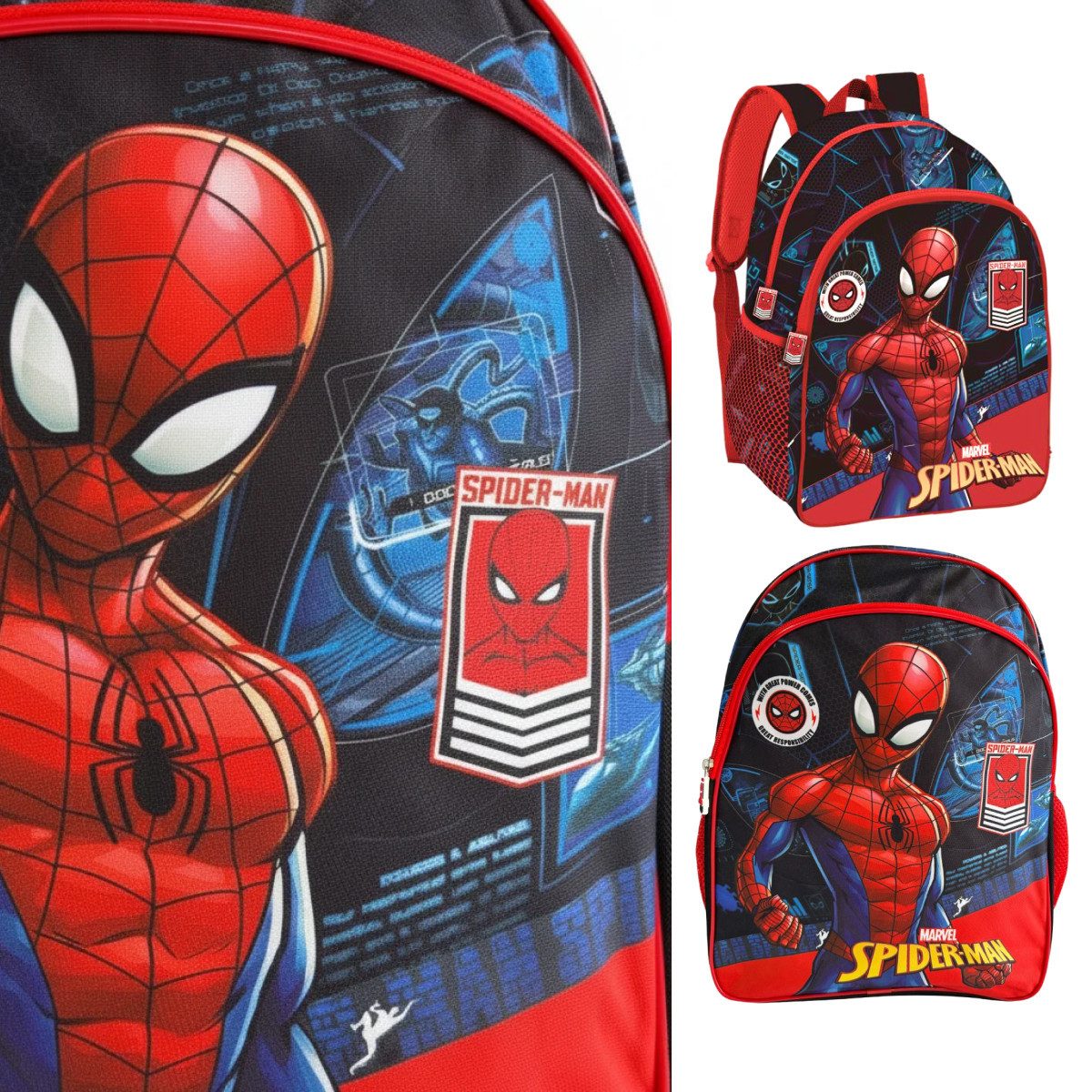 Spiderman Schulrucksack Spider-Man Schulset XXL 11-teilig mit Rucksack für Schule & Freizeit (11-tlg)