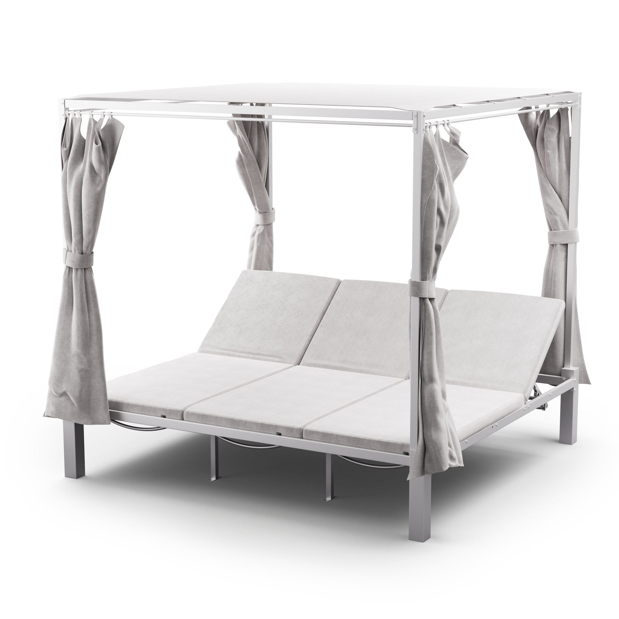 blumfeldt Gartenliege Eremitage Triple, Set, Gartenliegen Lounger Garten Balkon Outdoor Bett