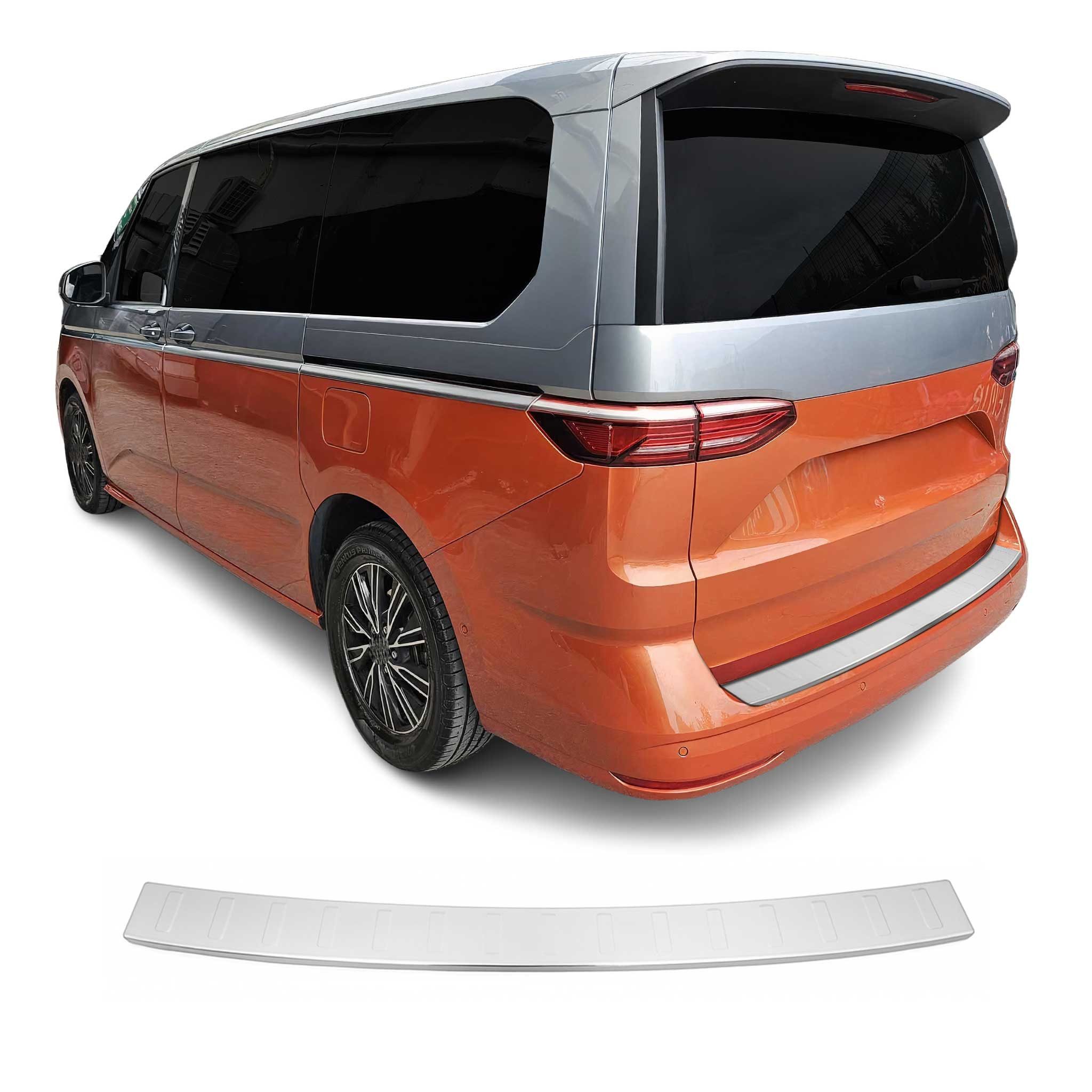 OMAC Ladekantenschutz für VW T7 Multivan 2021-2025 Chrom Edelstahl Gebürstet, Zubehör für VW T7 Multivan 2021-2025, Langlebig,Einfache Reinigung,Einfache Installation,Rostbeständig