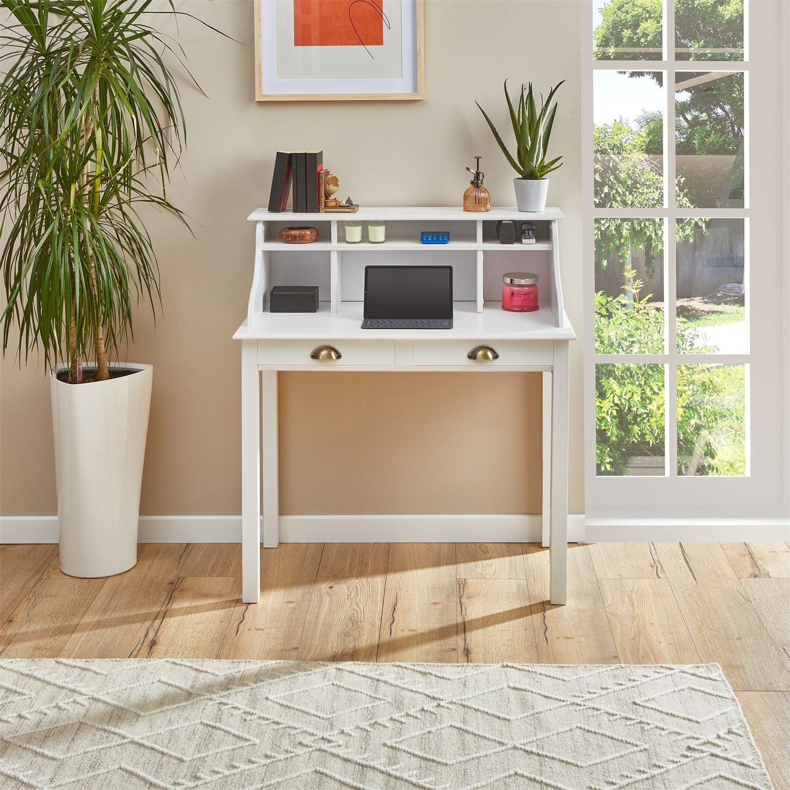 IDIMEX Sekretär MARLENE, Schreibtisch mit 2 Schubladen & Fächern Landhausst günstig online kaufen