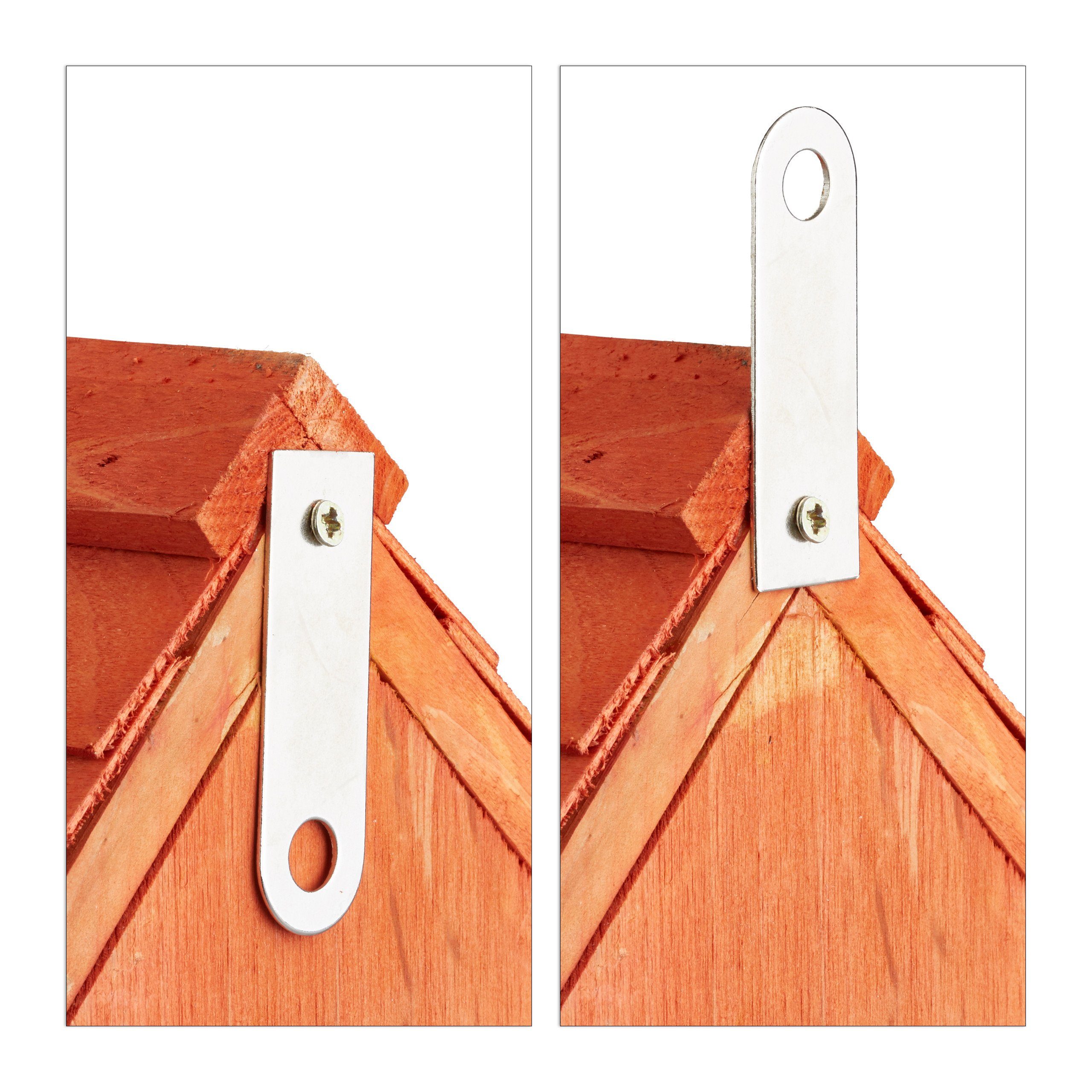 relaxdays Nistkasten Häuschenform farbig, orange