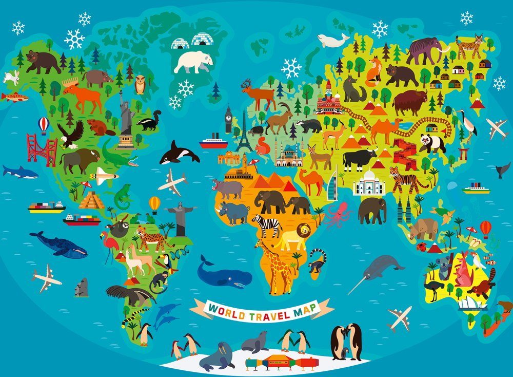 Ravensburger Puzzle 150 Teile Ravensburger Kinder Puzzle XXL Tierische Welt günstig online kaufen