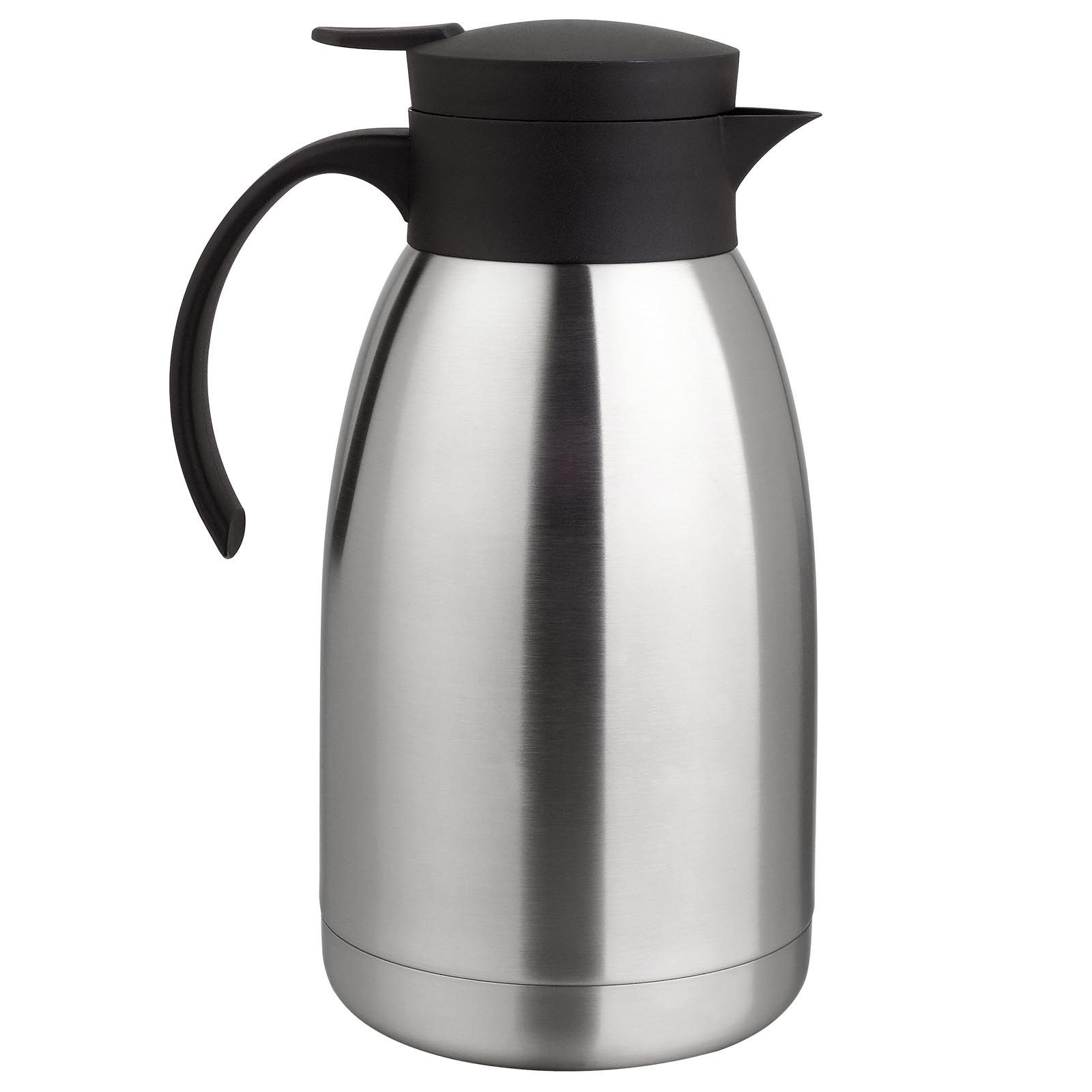 HAC24 Isolierkanne Thermoskanne l, Tee Kanne, Kaffeekanne Kaffee Teekanne Einhandautomatik Edelstahl, 2 Thermo