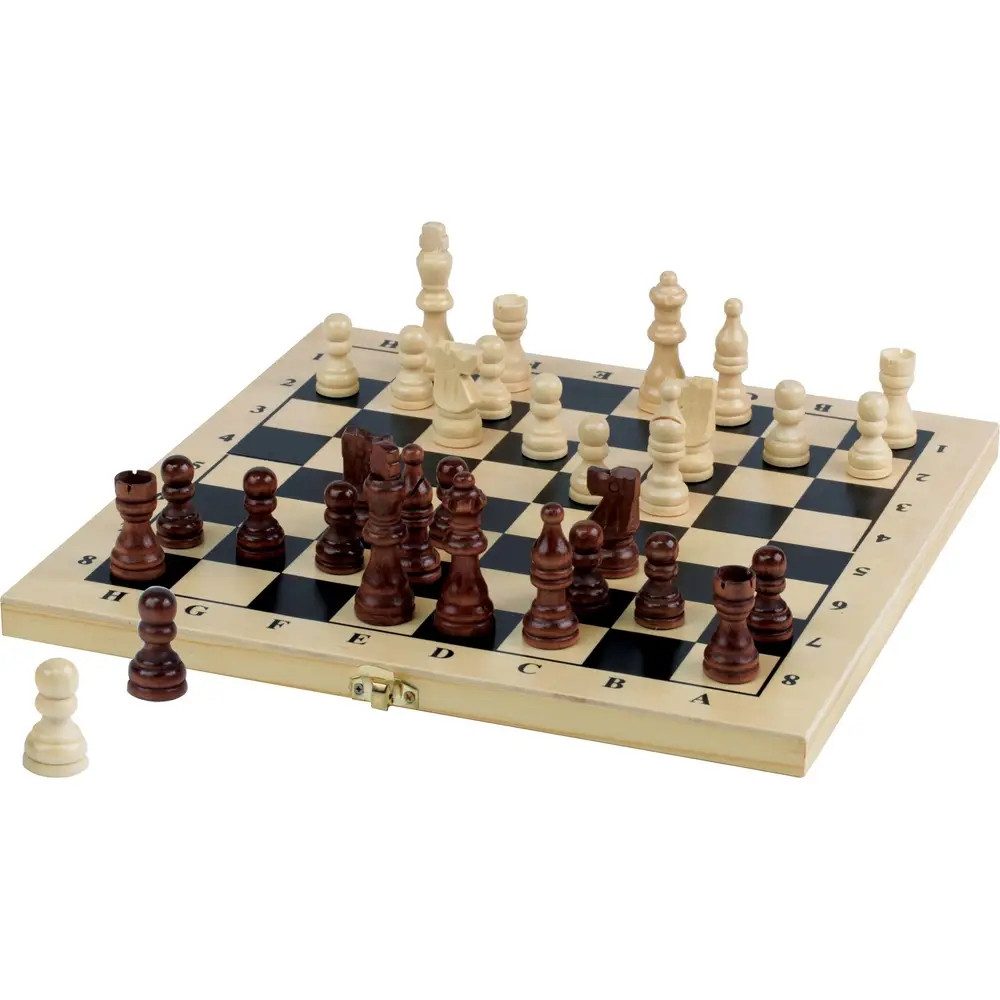 Vedes Spielesammlung Classic Games Schachkassette hell, 29x29cm, Strategiespiel, ca. 29x29