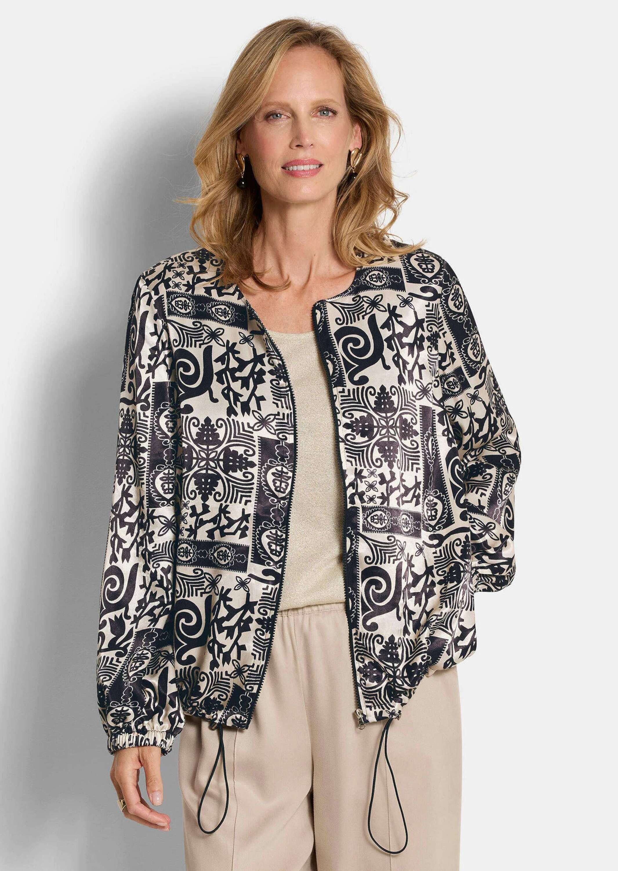 Outdoorjacke Satinjacke mit Aztekenmuster