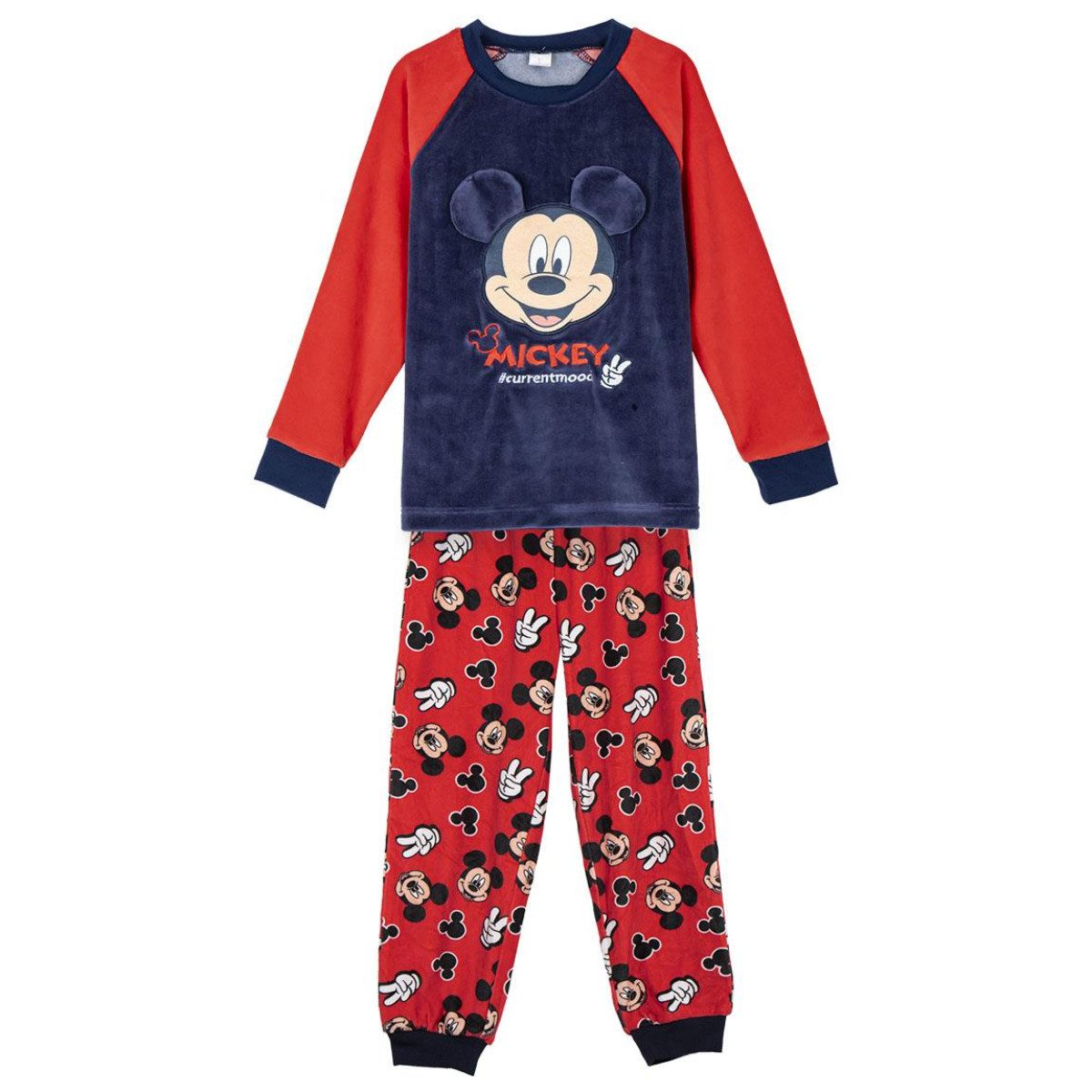 Cerda Pyjama Disney Mickey Mouse Set Kinder Gemütlicher Fleece Schlafanzug