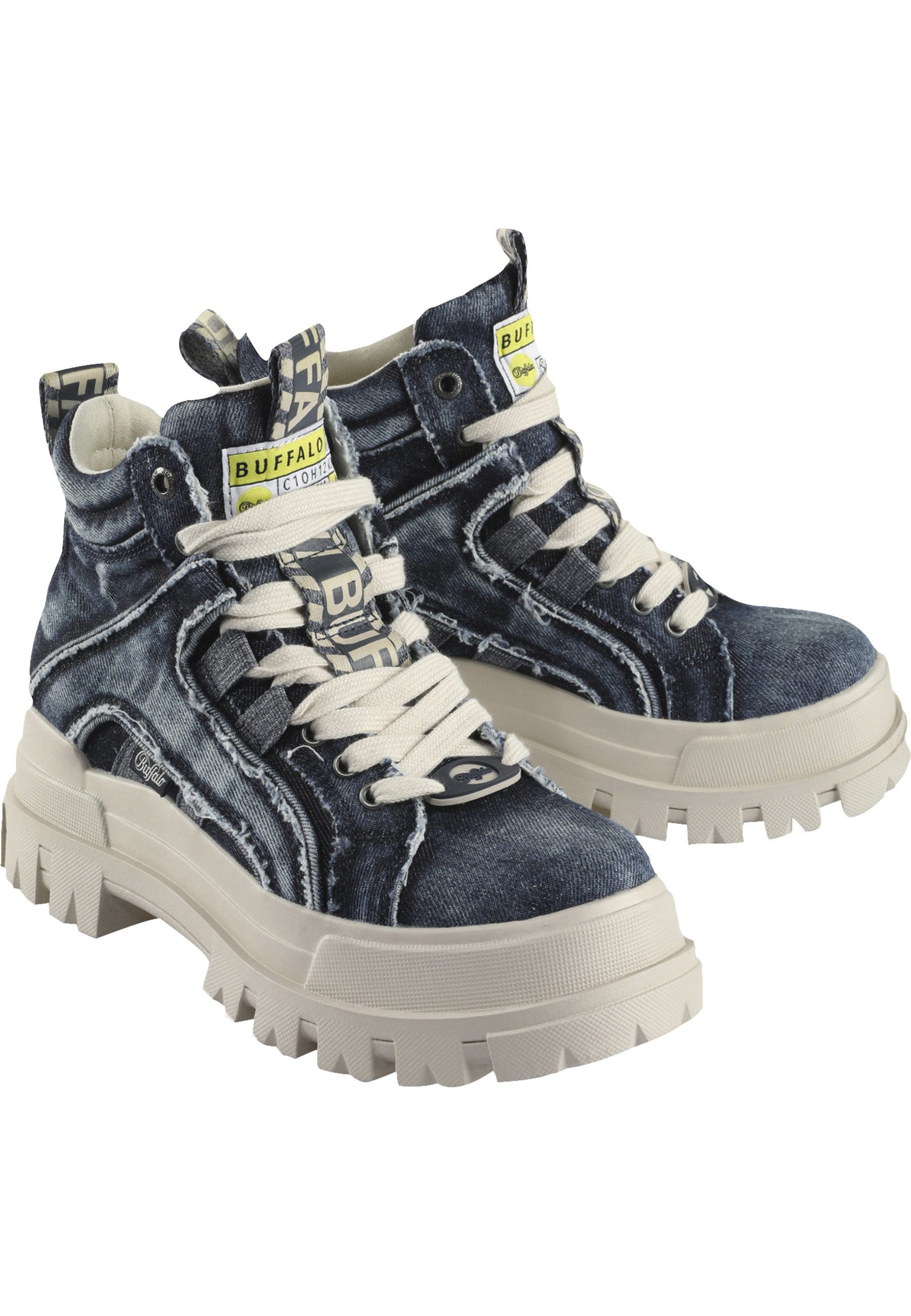 Buffalo Buffalo ASPHA NC MID - VEGAN DENIM Stiefel