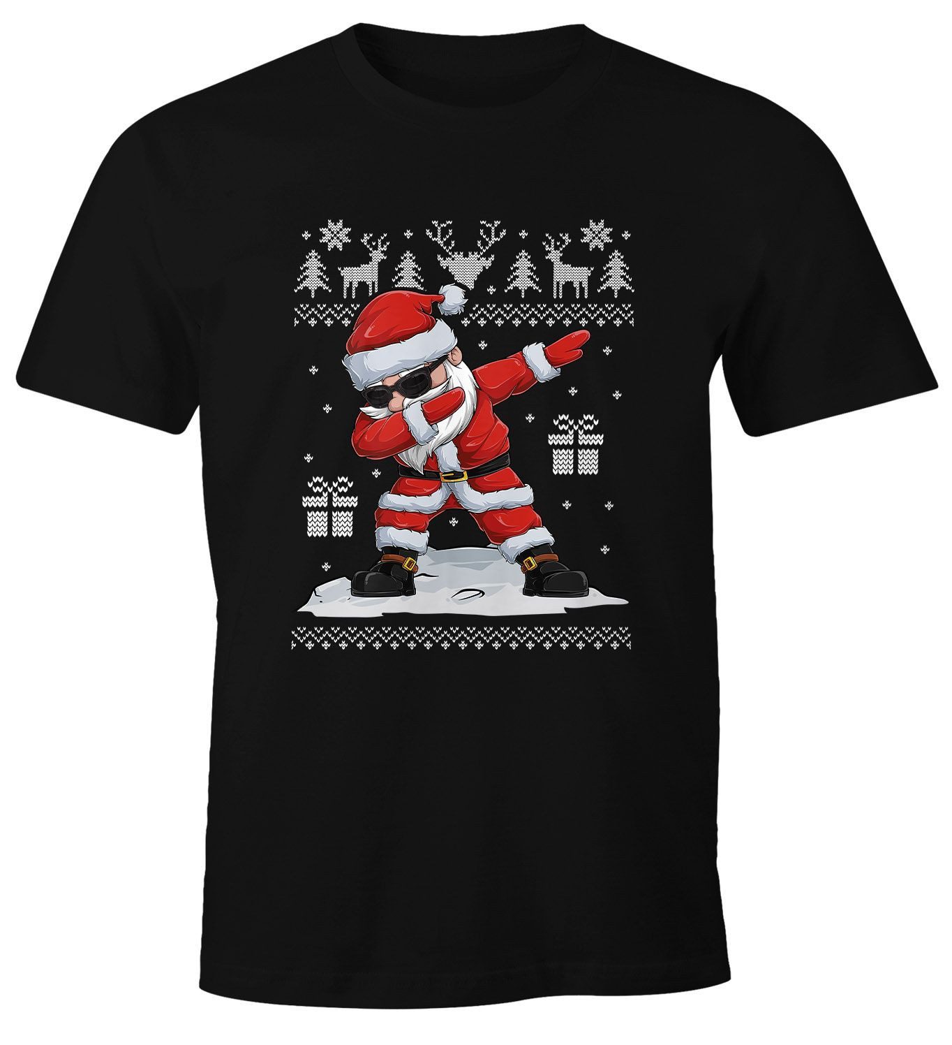 Print-Shirt Herren T-Shirt Weihnachten Dabbing Santa Weihnachtsmann Dab Fun-Shirt