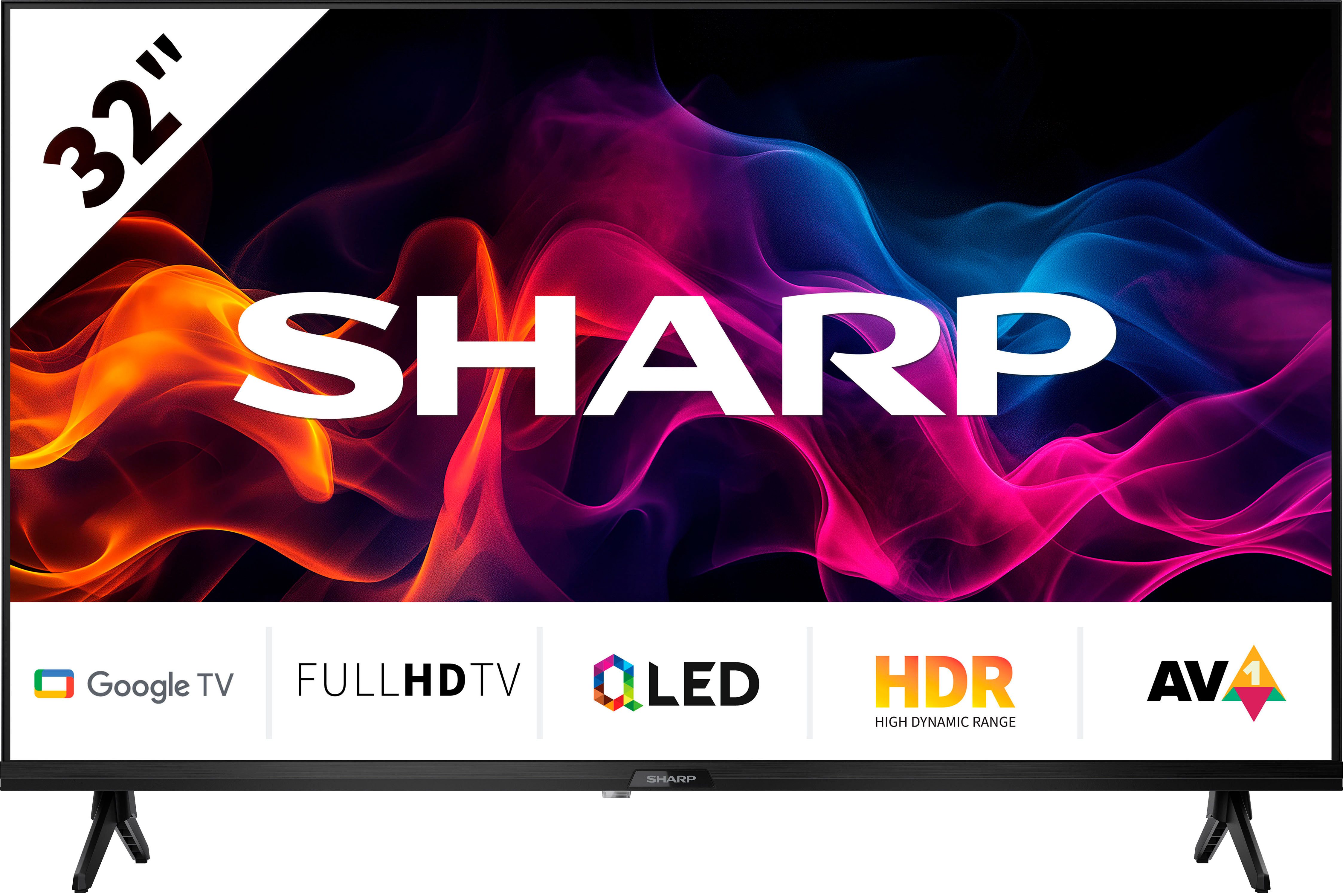 Sharp 2T-C32GFx QLED-Fernseher (80 cm/32 Zoll, Full HD, Google TV, Smart-TV)