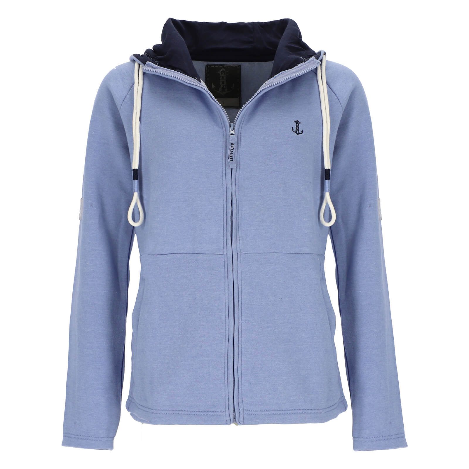 Leitfeuer Kapuzensweatjacke Damen Kapuzenjacke in Melange-Optik günstig online kaufen