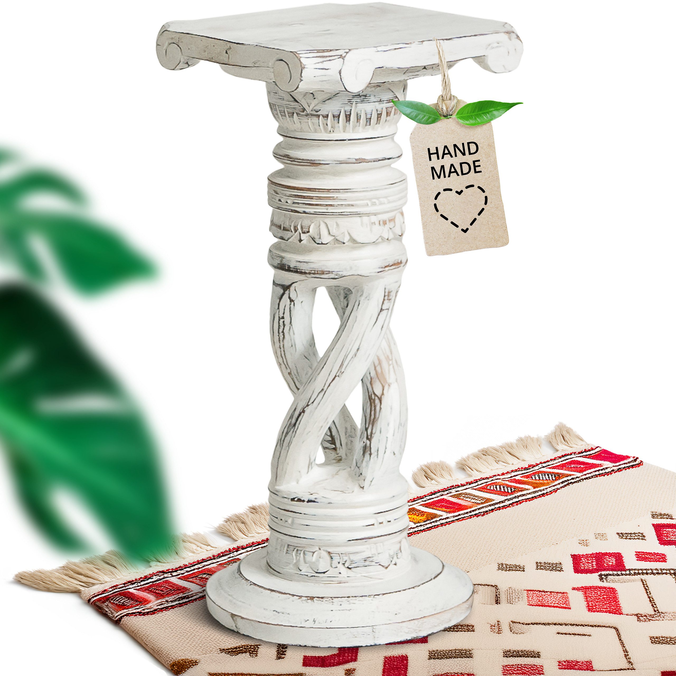 livasia Dekosäule Balinesische Säule aus Holz, gedreht, handgefertigt