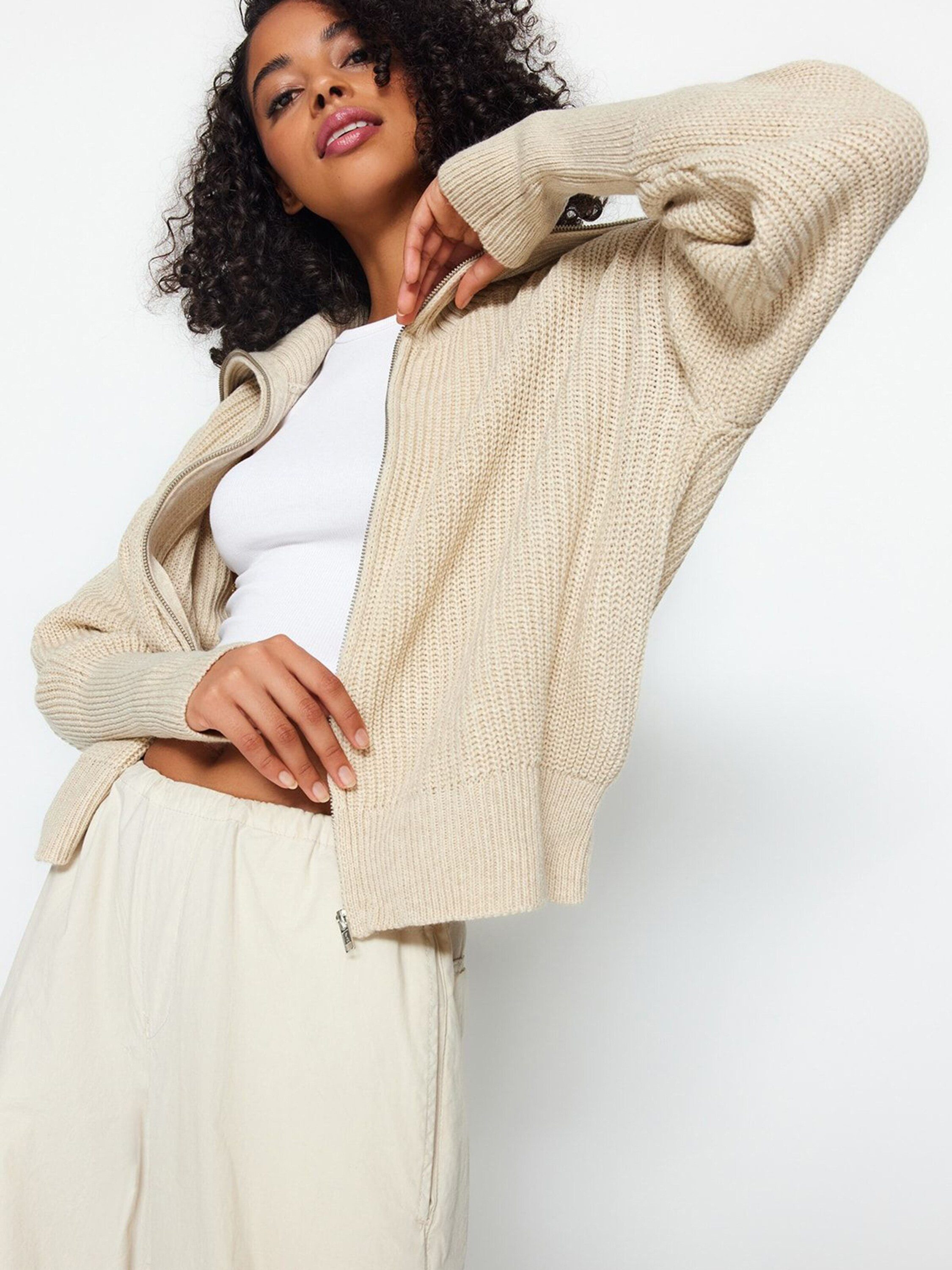 Trendyol Strickjacke (1-tlg) Plain/ohne Details günstig online kaufen