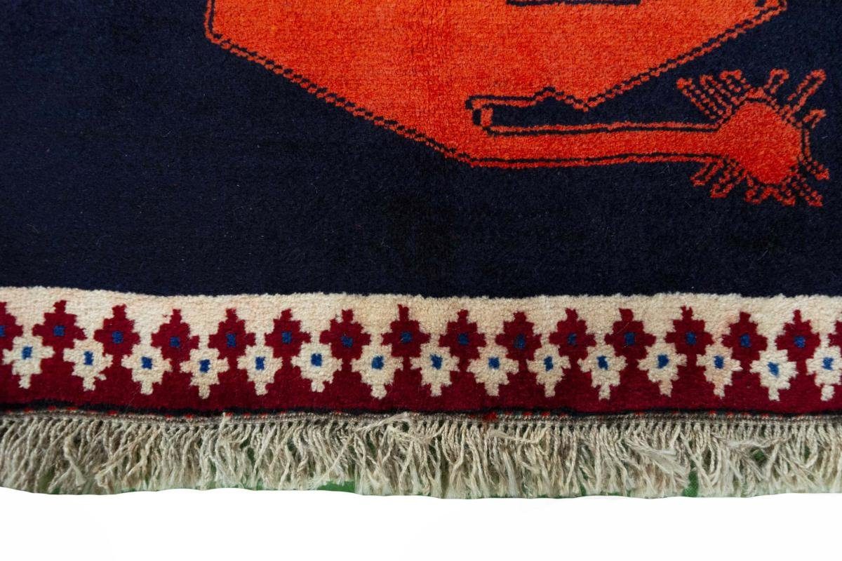 Orientteppich Perser Gabbeh rechteckig, Moderner, Handgeknüpfter Ghashghai Nain 15 mm Trading, Höhe: 102x149
