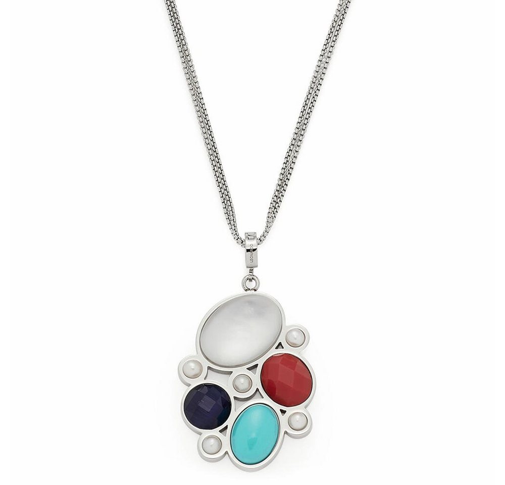 LEONARDO Edelstahlkette Como Catseye sil... LEONARDO Edelstahlkette Como Catseye sil...