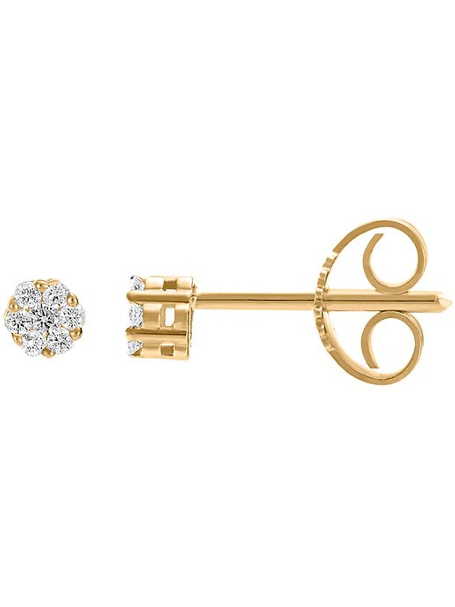 CHRIST Paar Ohrstecker CHRIST Damen-Ohrstecker 585er Gelbgold 14 Diamant günstig online kaufen