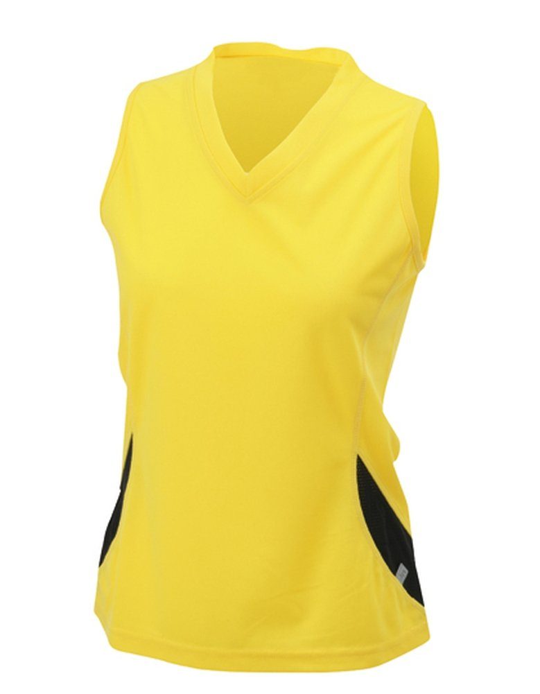 Shirt Laufshirt Ladies' Top Running & Tank James Nicholson FaS50315 Yellow-Black