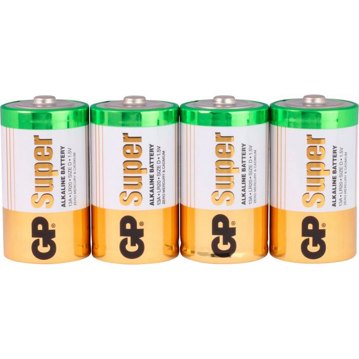GP Batteries Super Alkaline D Batterie LR20 (1 5 V 4 St)
