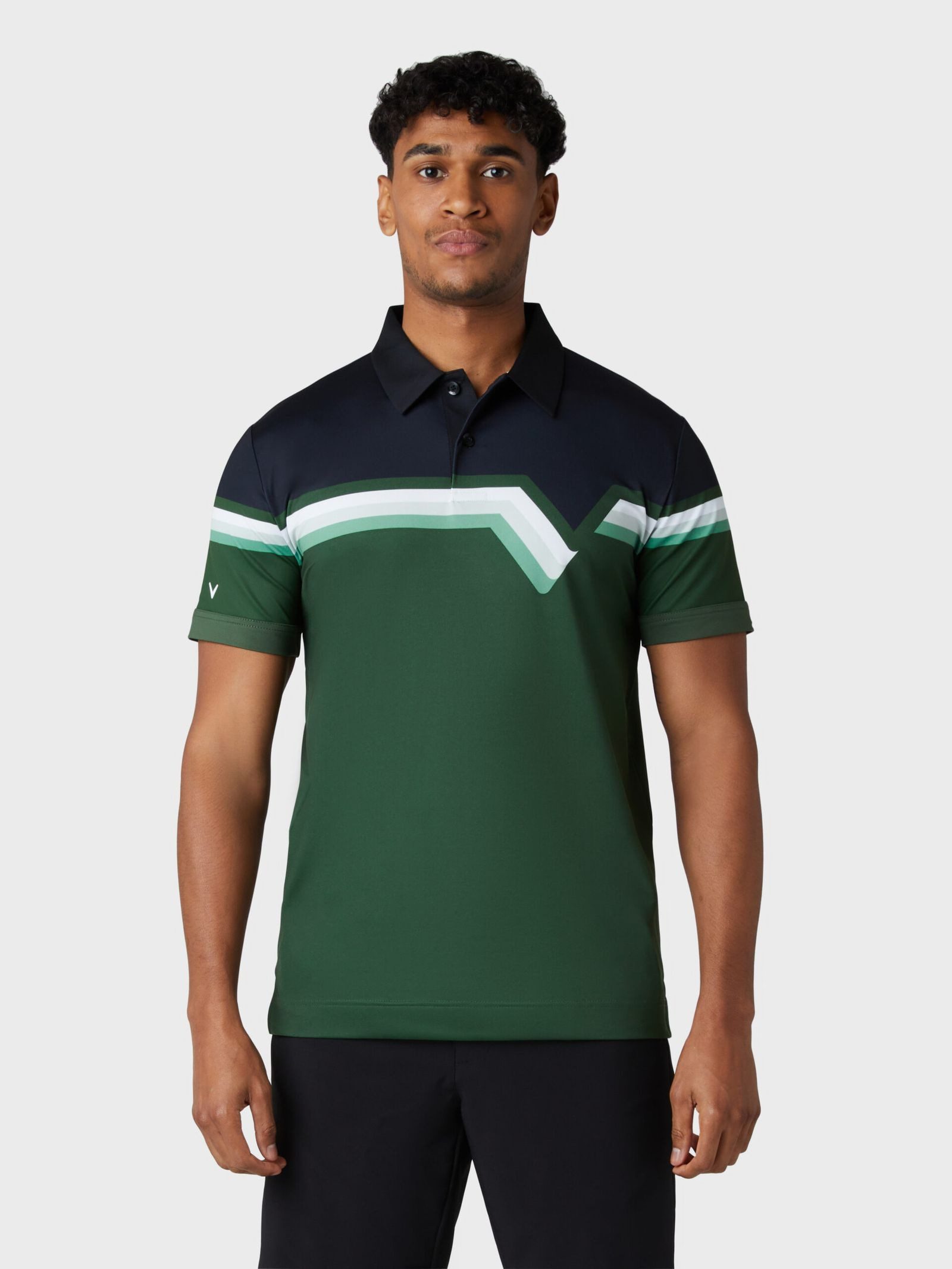 Callaway Poloshirt Callaway Golf Racer Chev Block Polo (X Slim Fit) Herren (1-tlg) Komfort und Haltbarkeit