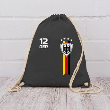 Shirtracer Turnbeutel WM Fan Deutschland, 2024 Fussball EM Fanartikel