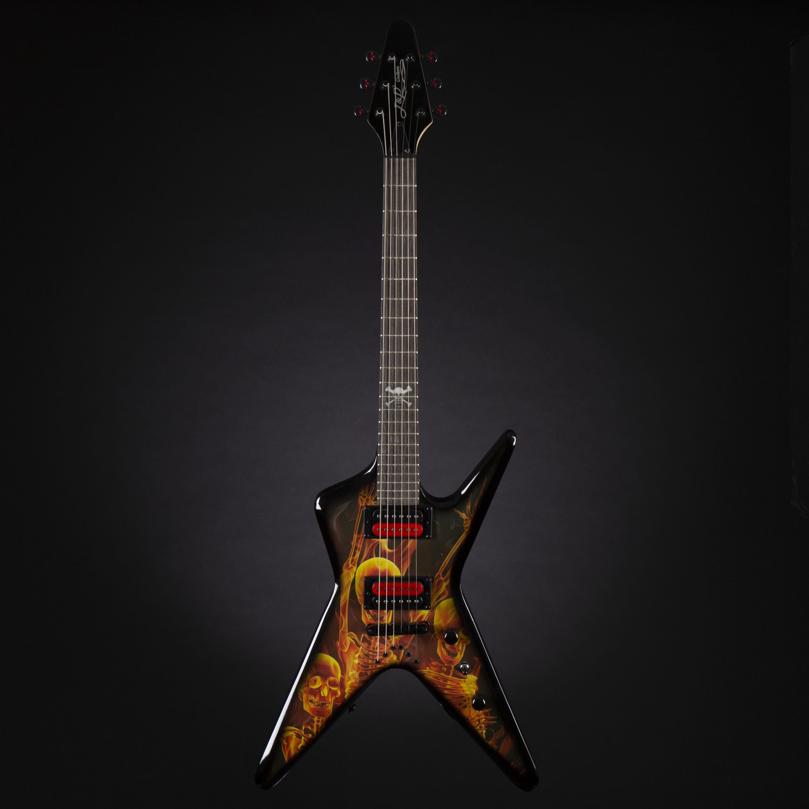 J & D E-Gitarre, V-200 S Skeleton E-Gitarre ML-Style Linde-Korpus Ahornhals Composite-Griffbrett 22 Bünde High Output Humbucker Tune-o-Matic Brücke Schwarze Hardware Skeleton-Finish, Heavy-Shop, Heavy-Gitarren, Skeleton E-Gitarre, ML-Style, High Output Humbucker, Skeleton-Finish