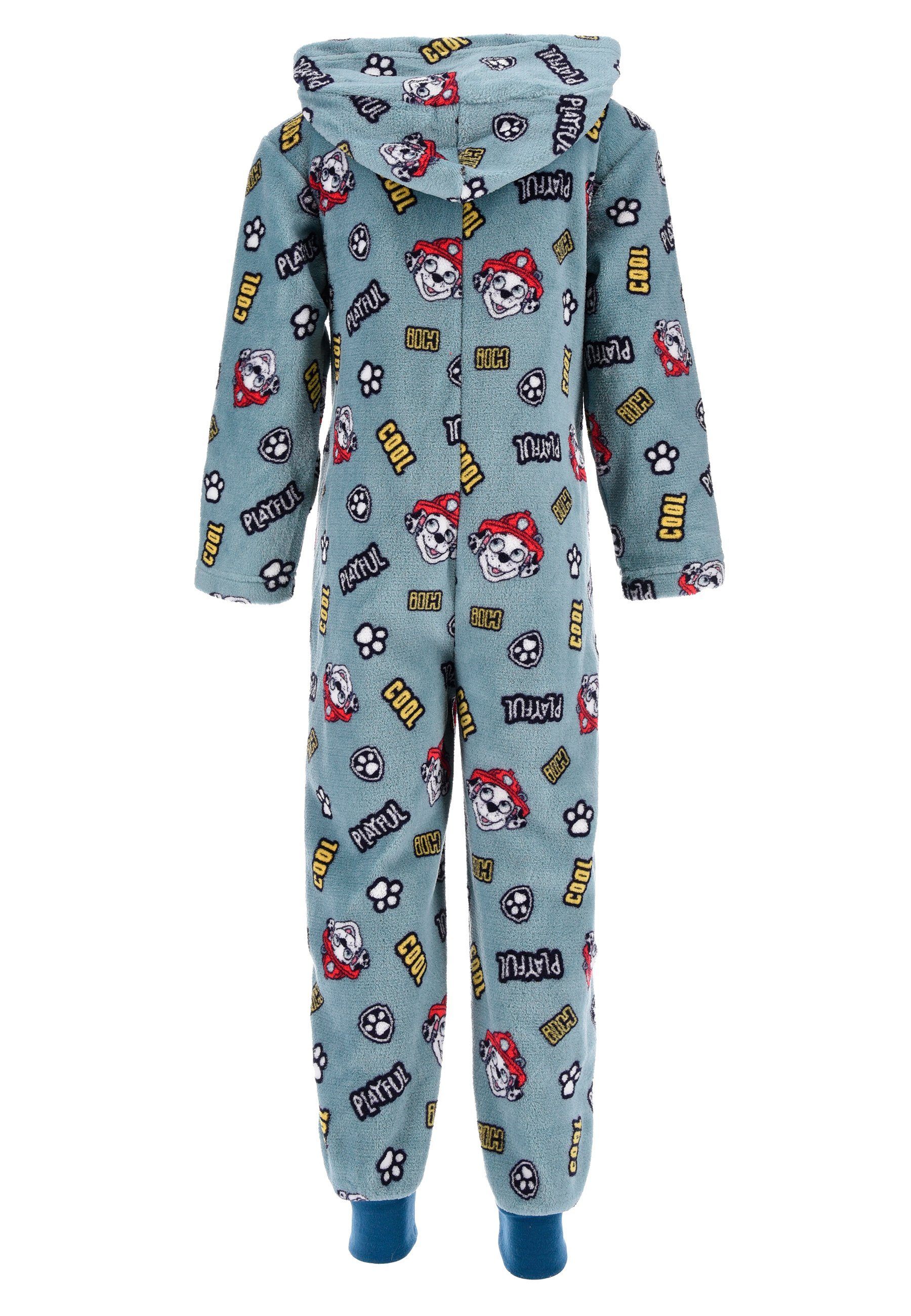 Blau Overall Schlaf Schlafanzug PATROL Pyjama langarm Schlafanzug PAW