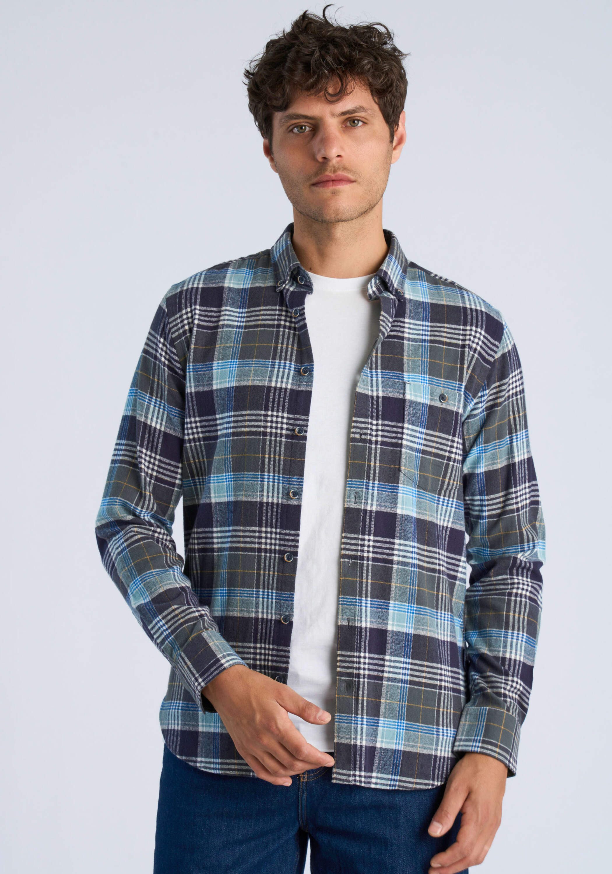 LINDBERGH Businesshemd Business-Casual-Hemd (Langarm) Relaxed Fit