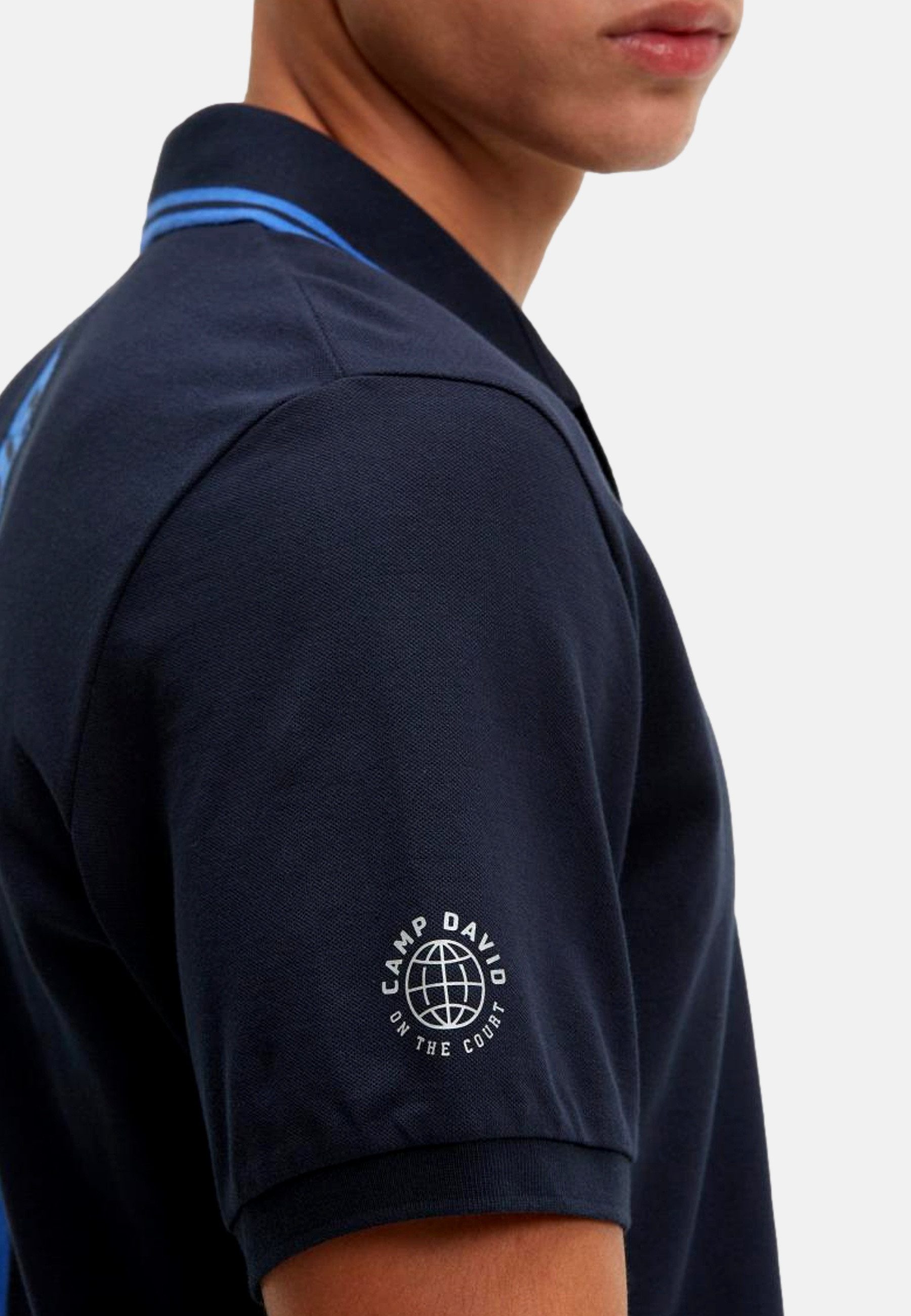 CAMP DAVID Poloshirt Poloshirt Game.Set.Match Kurzarmshirt mit (1-tlg., 1) – Bild 4 von 5