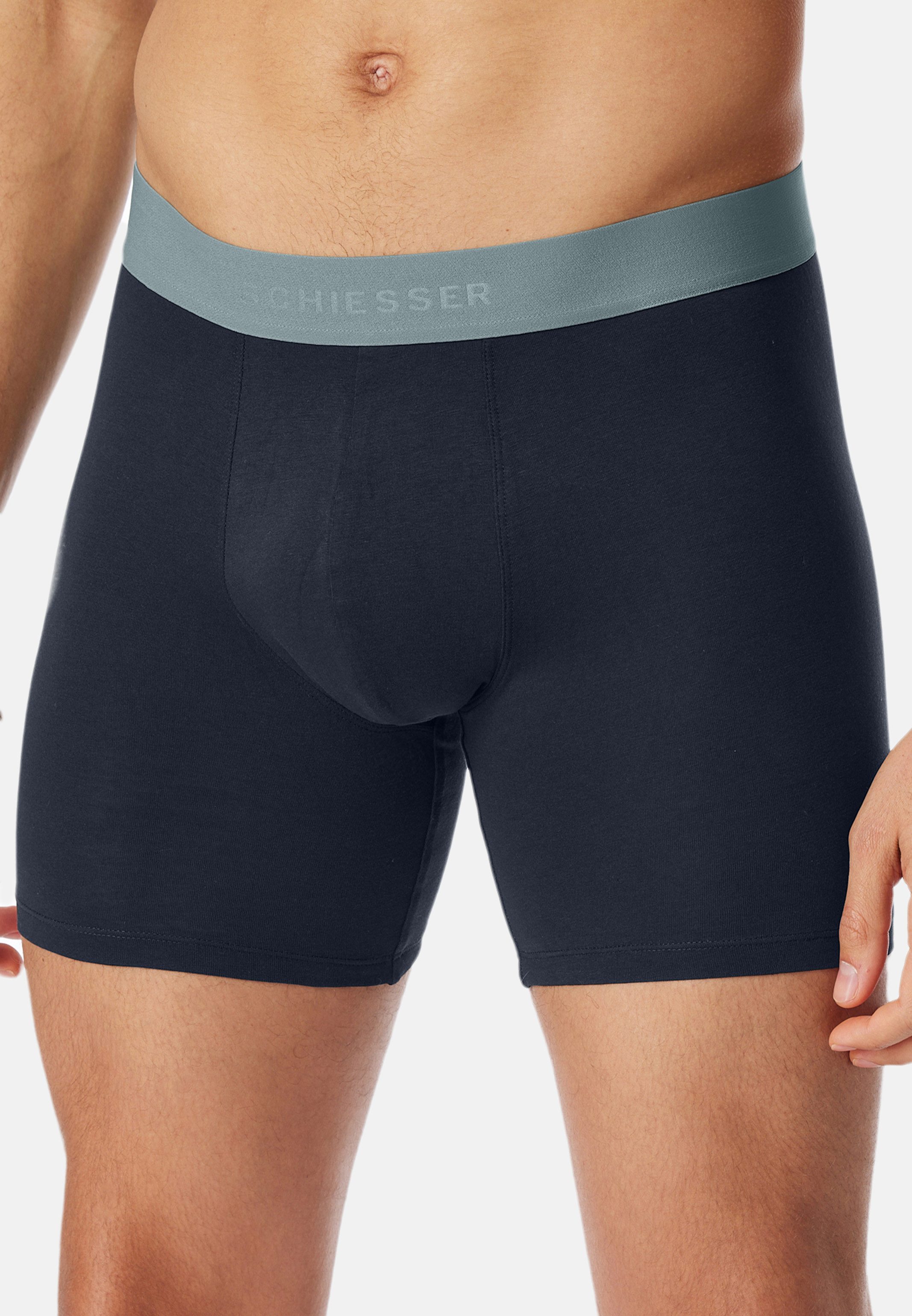 Schiesser Retro Boxer 6er Pack 95/5 Cotton (Spar-Set, 6-St) Long Short / Pant - Baumwolle - ohne Eingriff - Atmungsaktiv