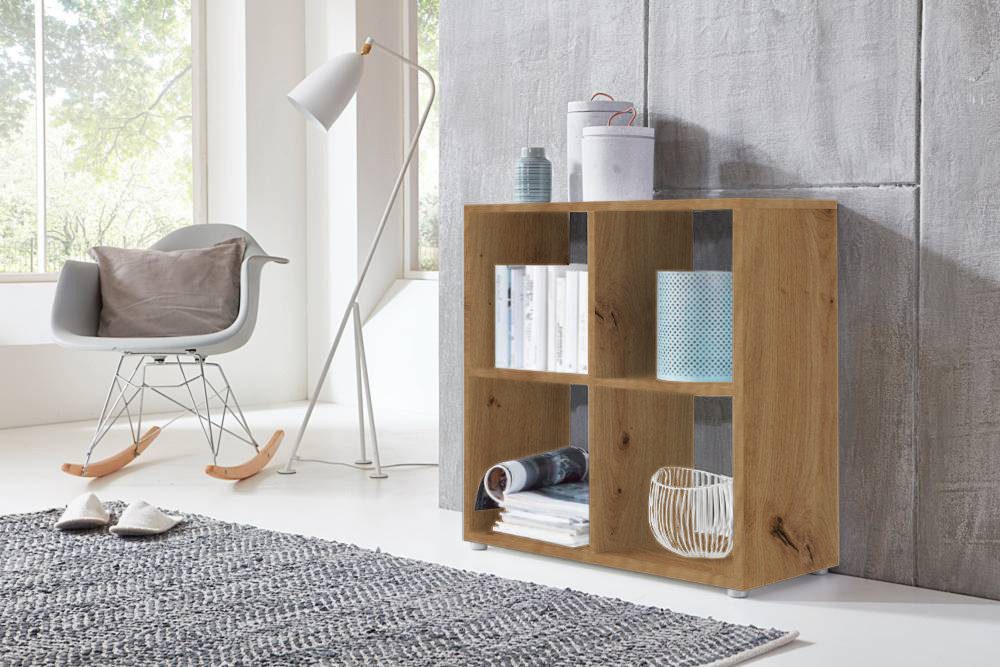 BMG Möbel Standregal NIZZA, Aktennregal, Würfelregal mit 4 Fächern, Made in günstig online kaufen